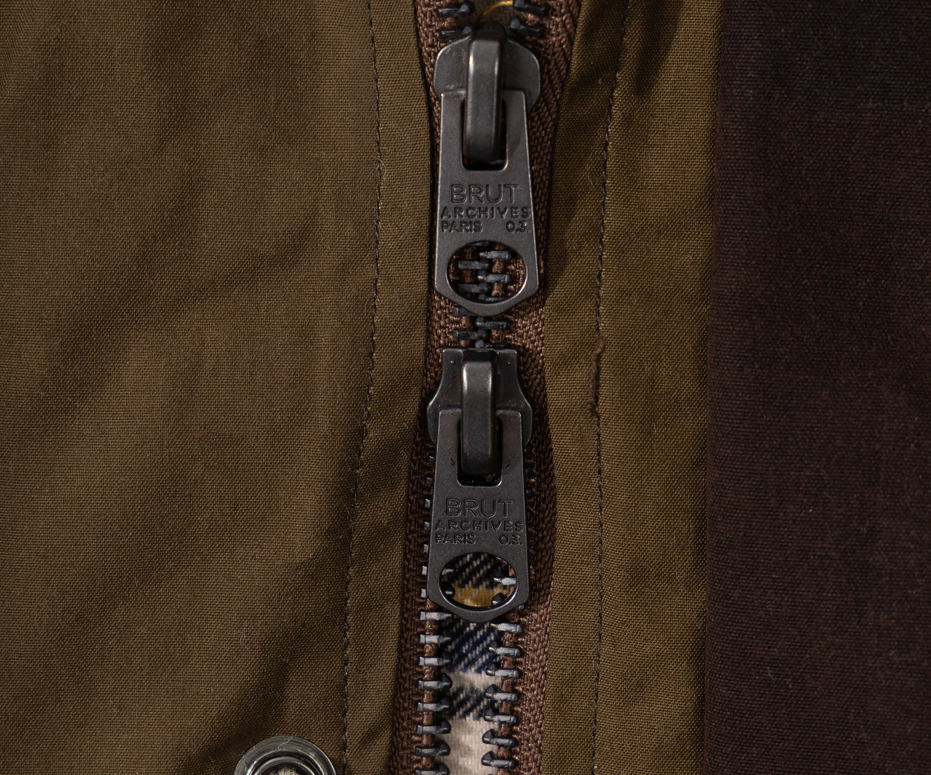 REWORK® TRIAL WAX JACKET - N° 032 Manteaux et vestes LARGE / MARRON - BRUT Clothing
