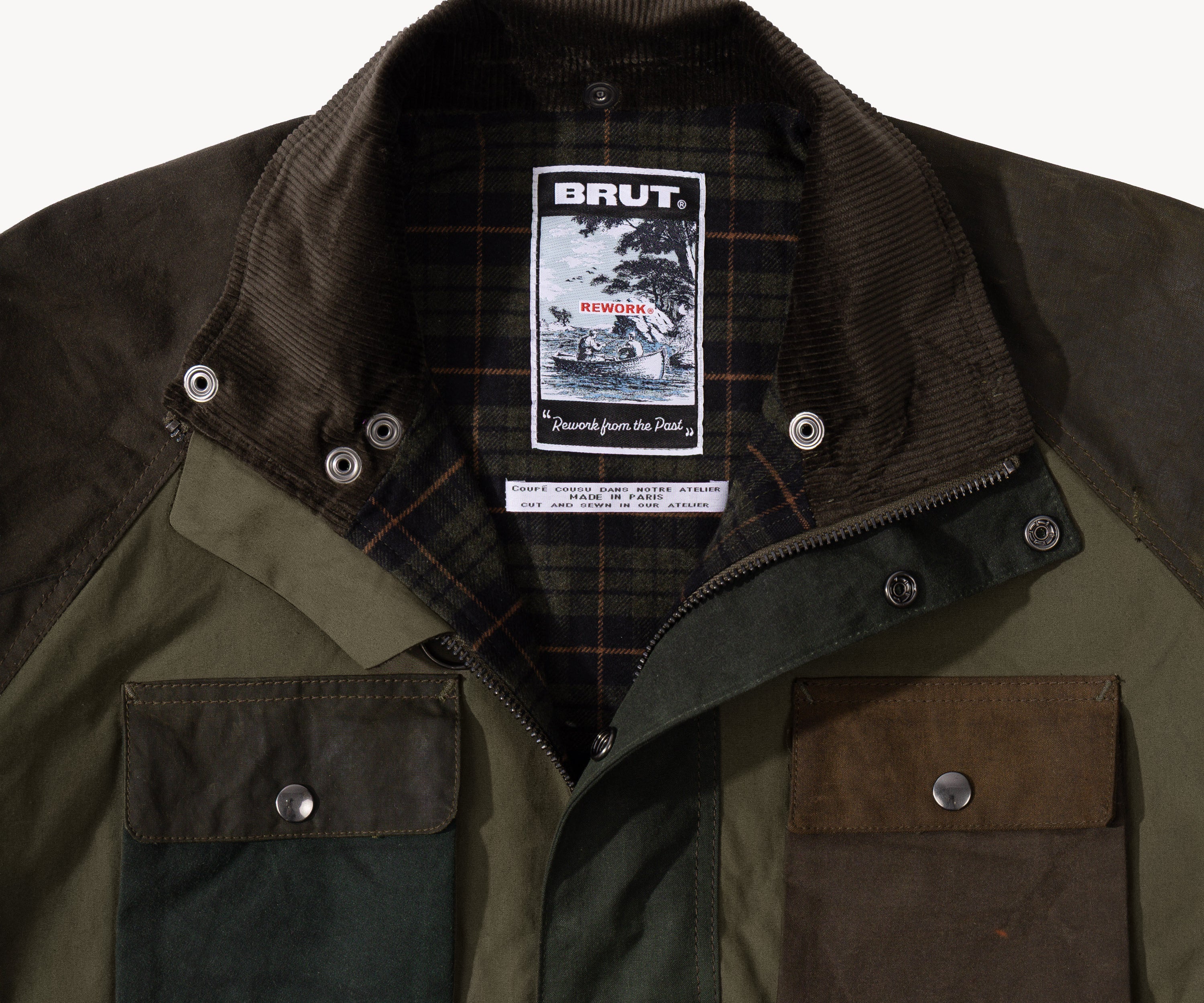 REWORK® TRIAL WAX JACKET - N° 013 Coats & Jackets MEDIUM / GREEN - BRUT Clothing
