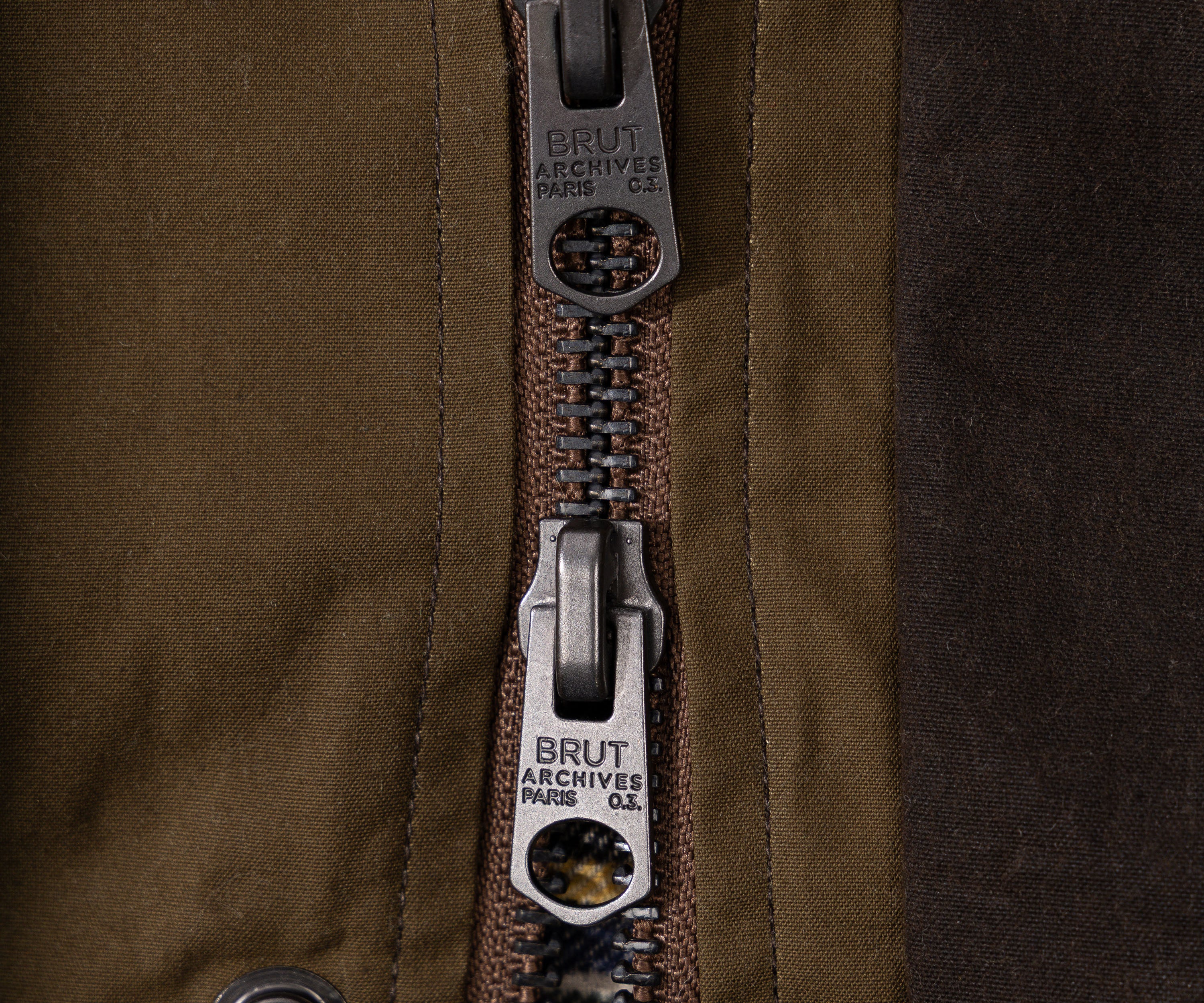 REWORK® TRIAL WAX JACKET - N° 033 Manteaux et vestes LARGE / MARRON - BRUT Clothing
