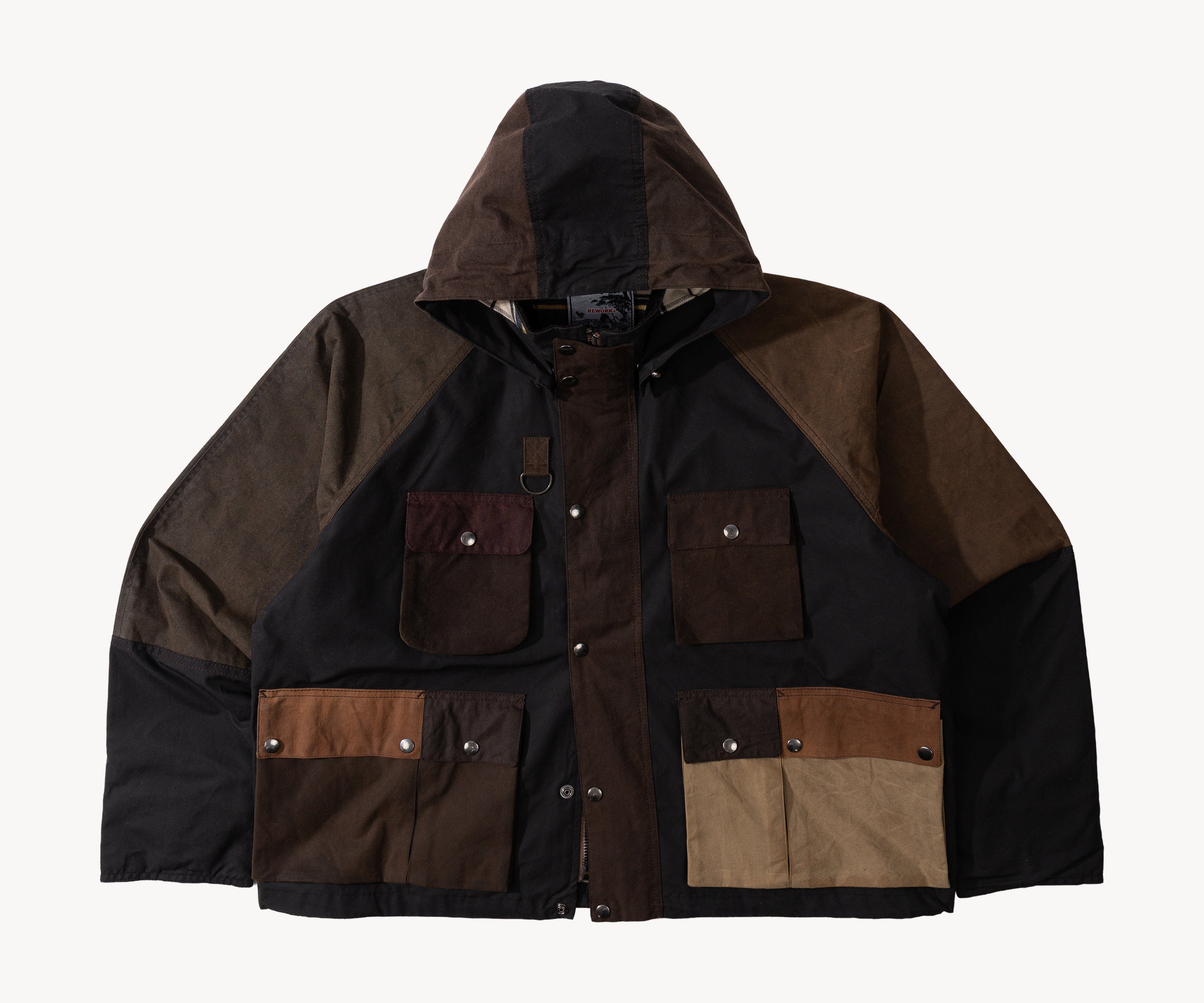 REWORK® TRIAL WAX JACKET - N° 047 Manteaux et vestes X-LARGE / MARRON - BRUT Clothing
