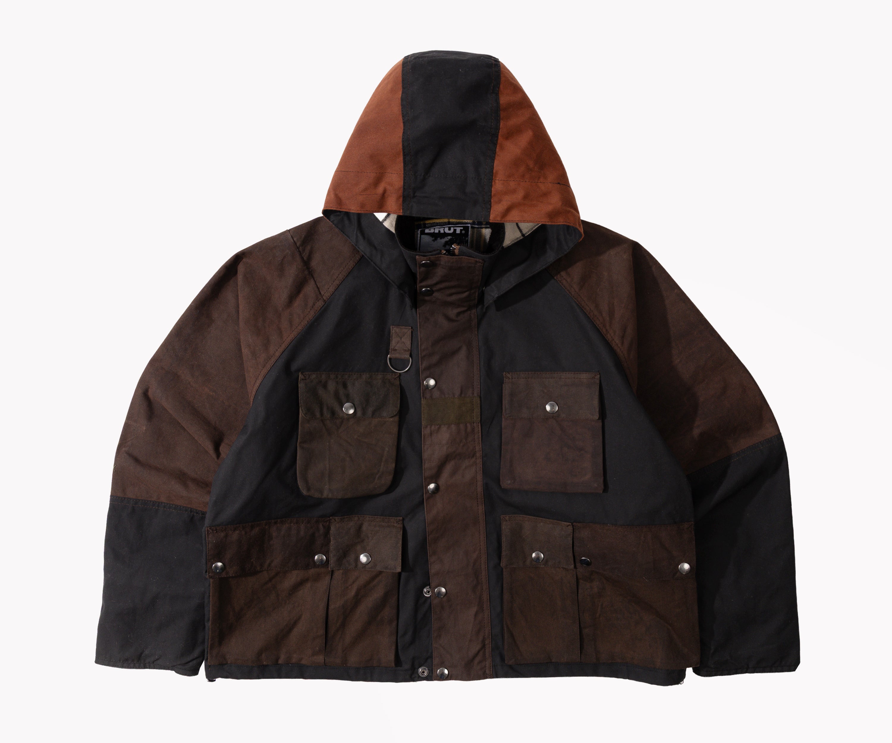 REWORK® TRIAL WAX JACKET - N° 008 Manteaux et vestes SMALL / MARRON - BRUT Clothing