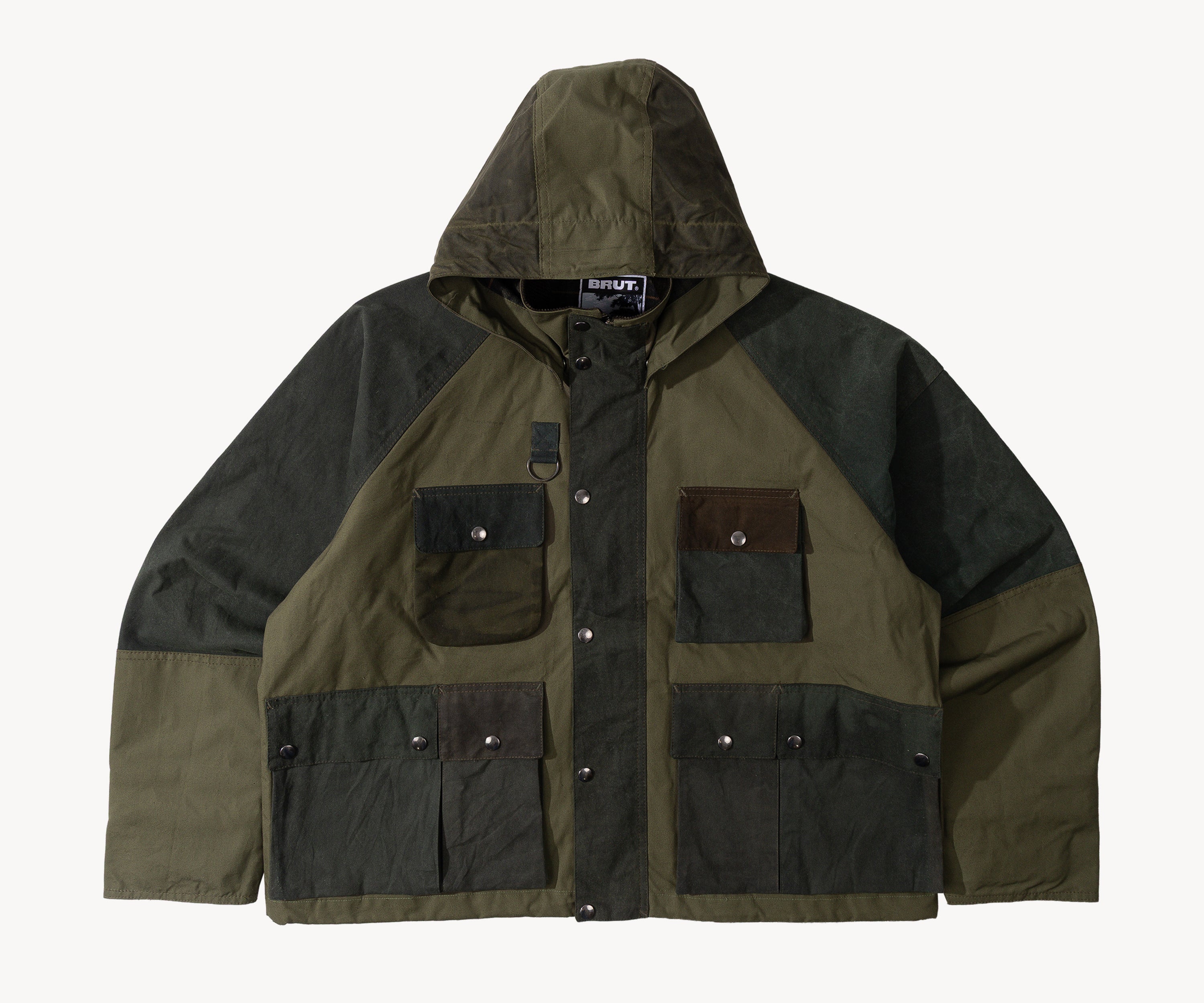 REWORK® TRIAL WAX JACKET - N° 028 Manteaux et vestes LARGE / VERT - BRUT Clothing