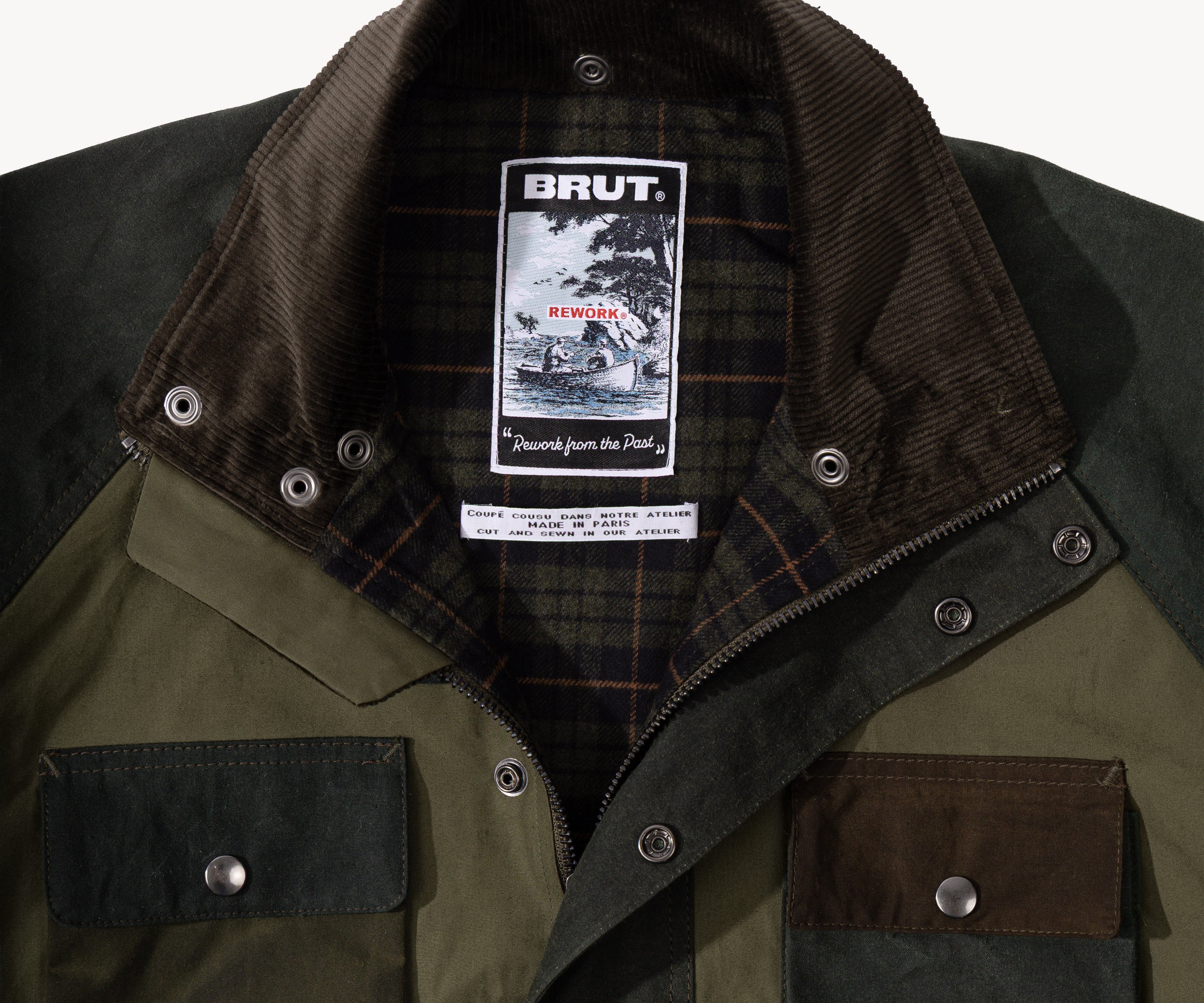 REWORK® TRIAL WAX JACKET - N° 028 Coats & Jackets LARGE / GREEN - BRUT Clothing