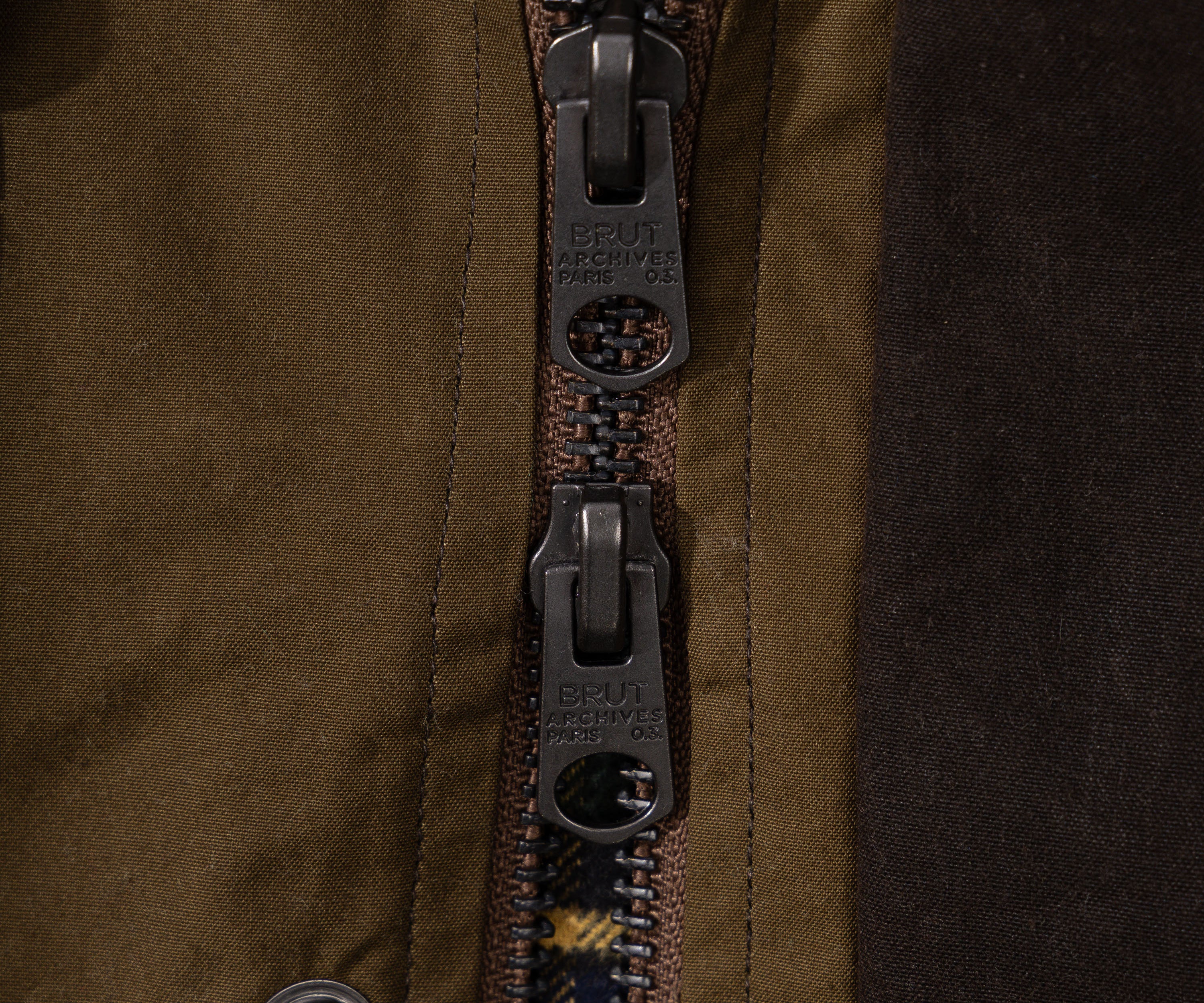 REWORK® TRIAL WAX JACKET - N° 035 Manteaux et vestes LARGE / MARRON - BRUT Clothing