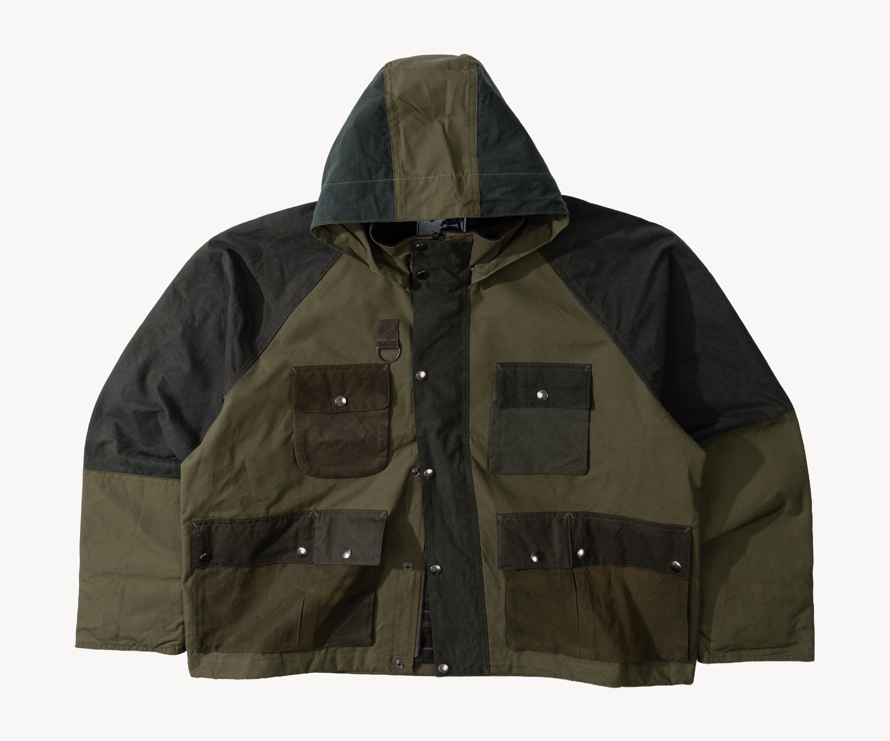 REWORK® TRIAL WAX JACKET - N° 045 Manteaux et vestes X-LARGE / VERT - BRUT Clothing