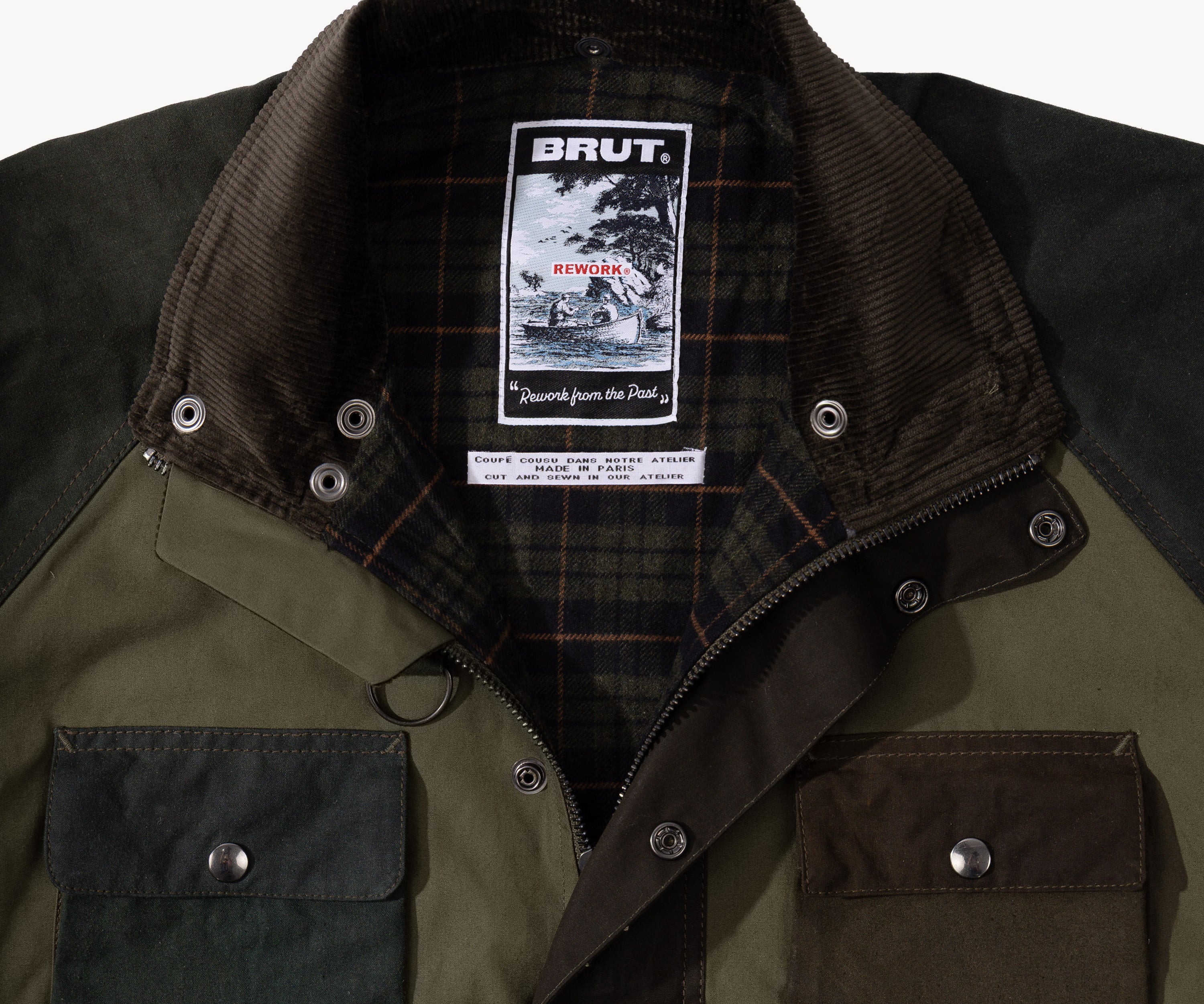 REWORK® TRIAL WAX JACKET - N° 039 Coats & Jackets X-LARGE / GREEN - BRUT Clothing