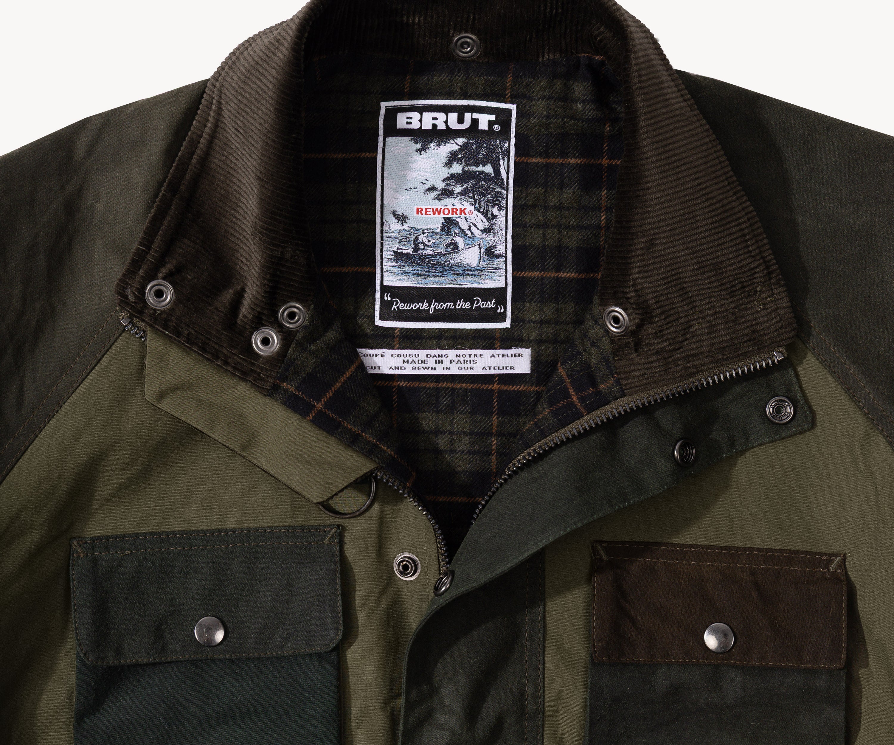 REWORK® TRIAL WAX JACKET - N° 023 Coats & Jackets LARGE / GREEN - BRUT Clothing