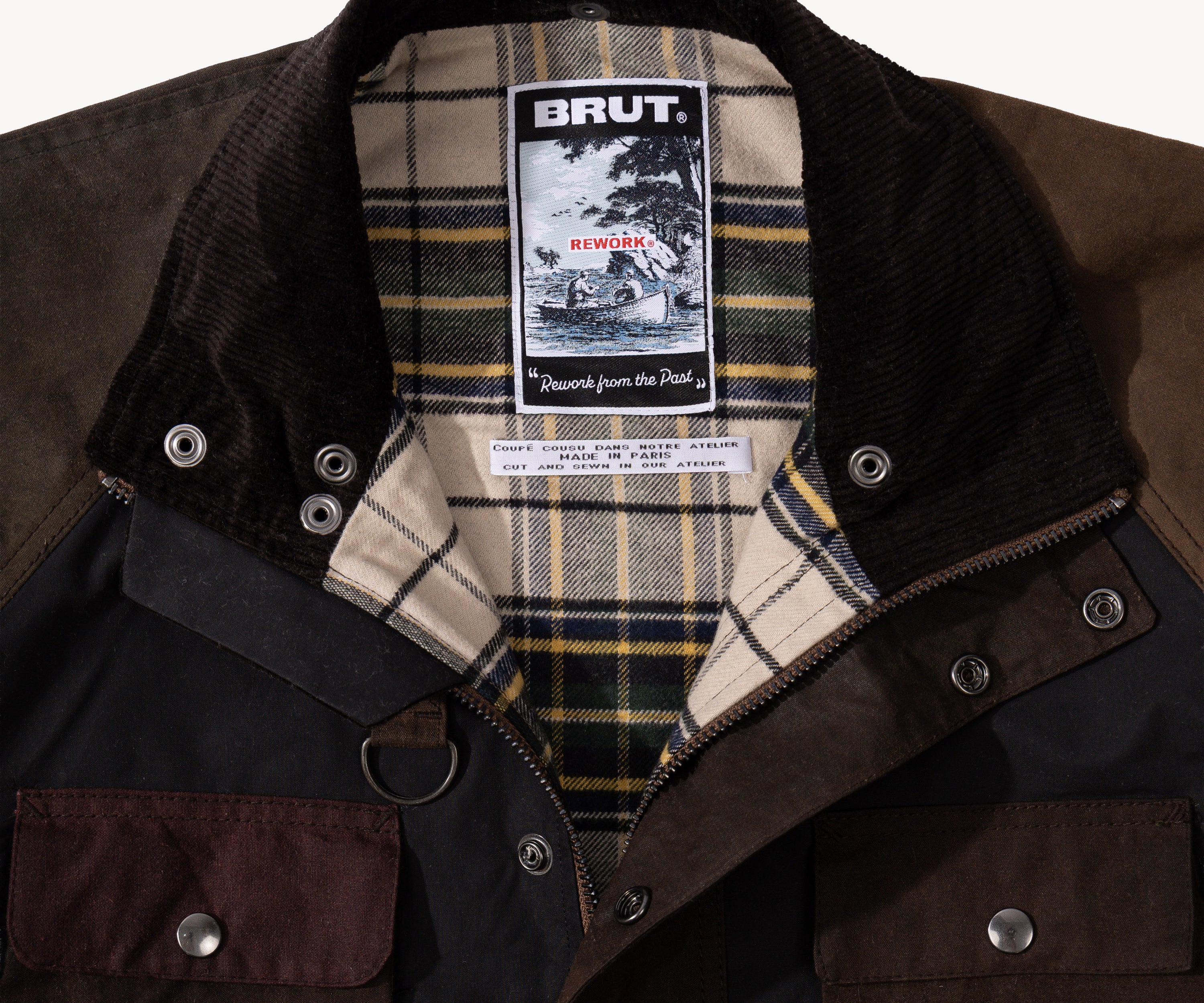 REWORK® TRIAL WAX JACKET - N° 047 Coats & Jackets X-LARGE / BROWN - BRUT Clothing