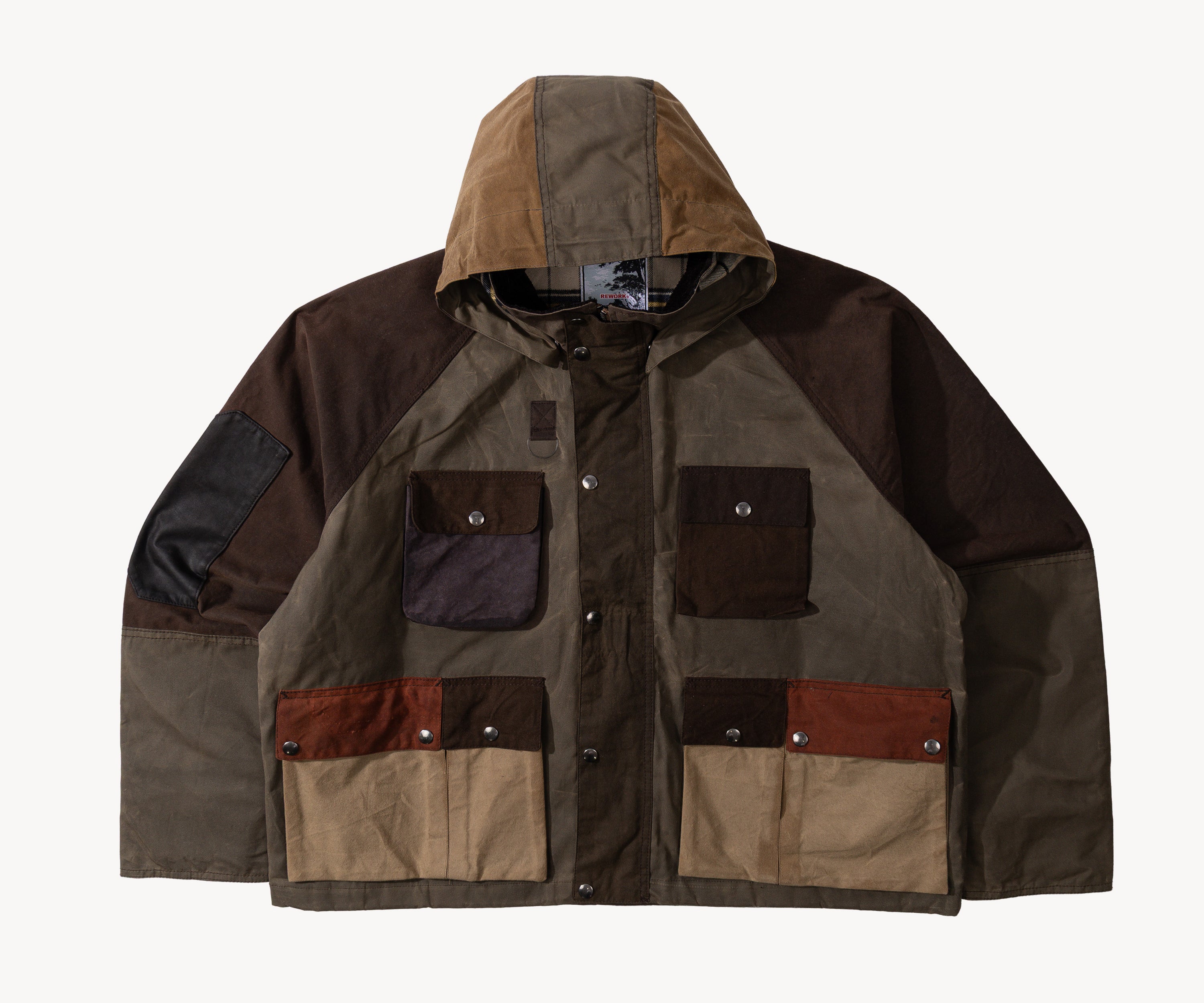 REWORK® TRIAL WAX JACKET - N° 048 Manteaux et vestes X-LARGE / MARRON - BRUT Clothing