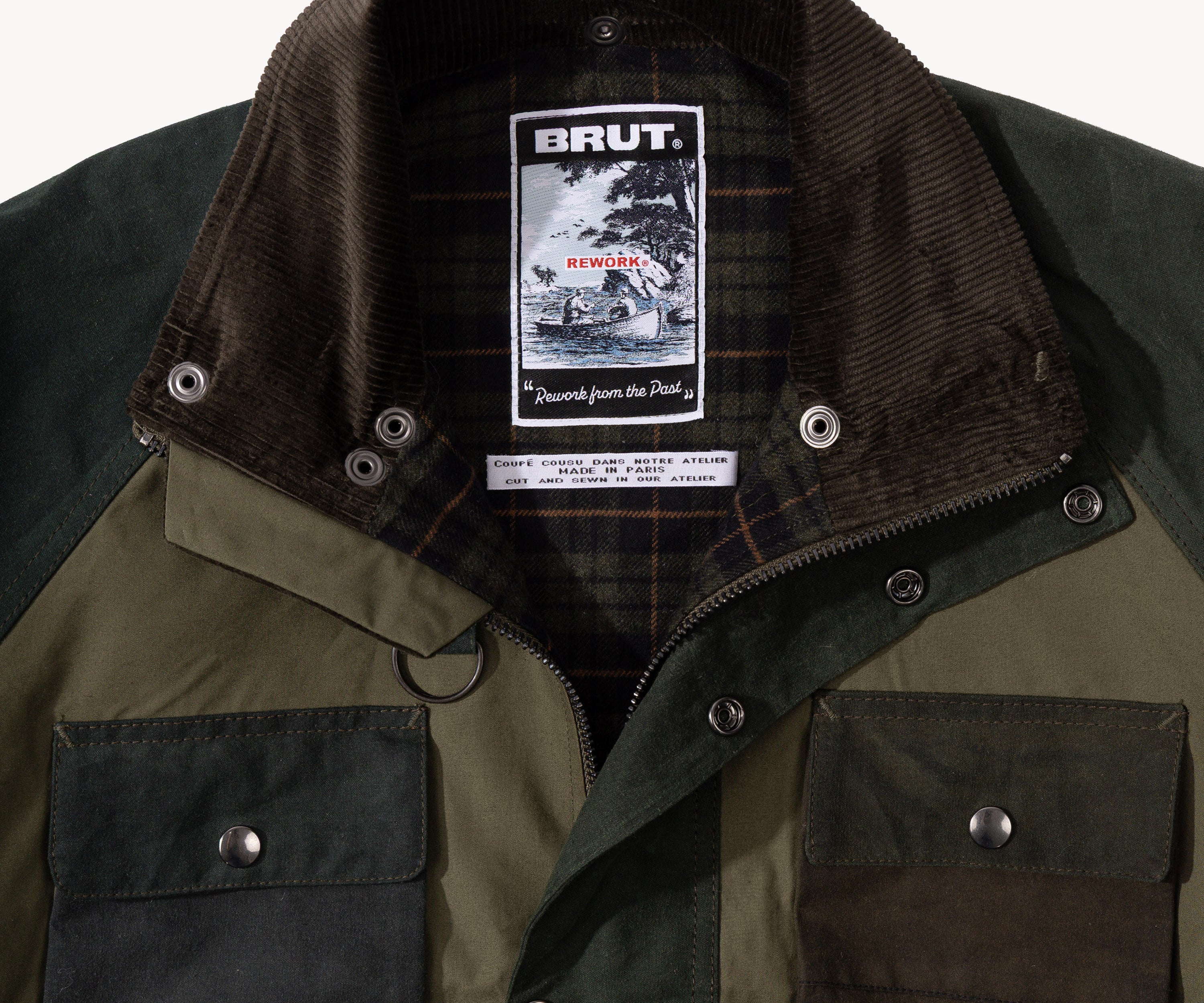 REWORK® TRIAL WAX JACKET - N° 002 Coats & Jackets SMALL / GREEN - BRUT Clothing