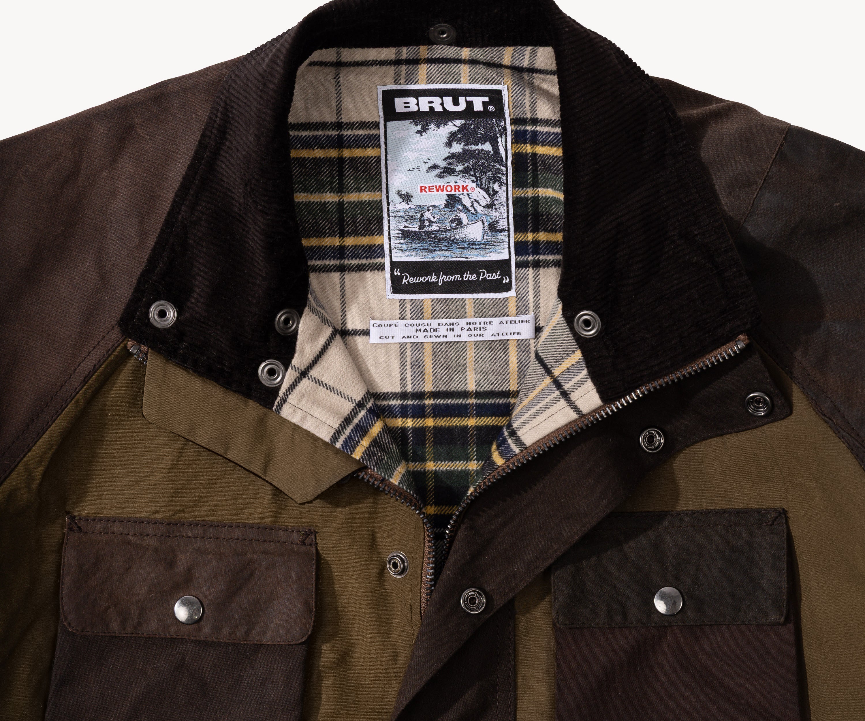 REWORK® TRIAL WAX JACKET - N° 031 Coats & Jackets LARGE / BROWN - BRUT Clothing