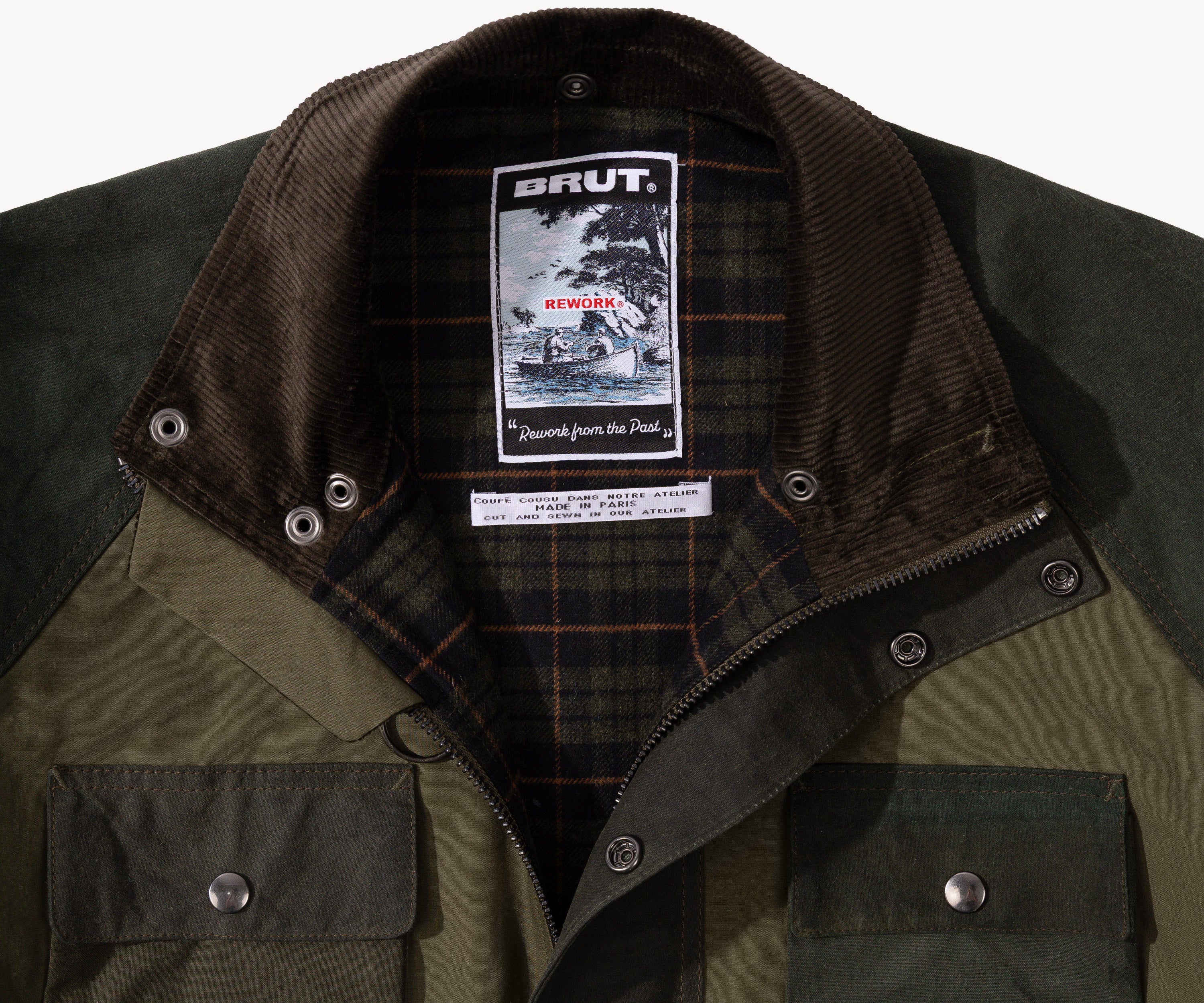 REWORK® TRIAL WAX JACKET - N° 011 Coats & Jackets MEDIUM / GREEN - BRUT Clothing