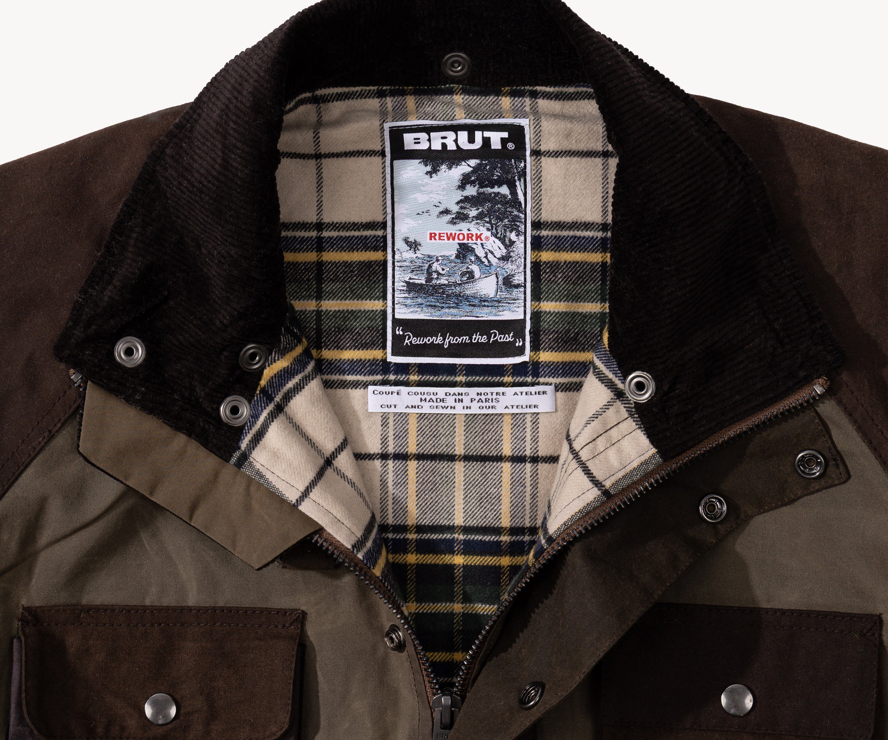 REWORK® TRIAL WAX JACKET - N° 048 Coats & Jackets X-LARGE / BROWN - BRUT Clothing