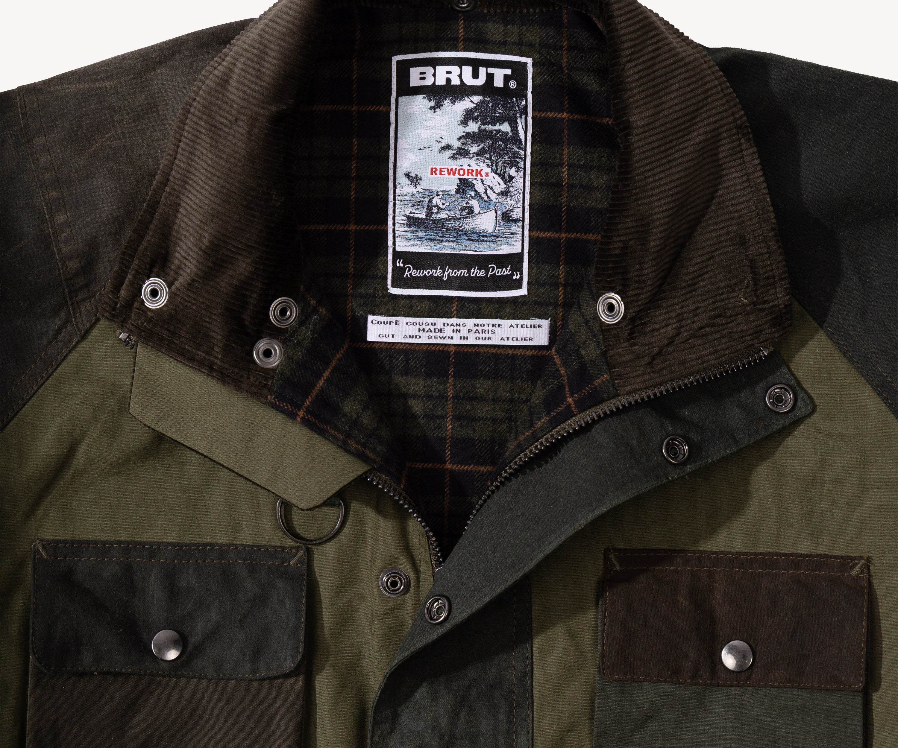 REWORK® TRIAL WAX JACKET - N° 040 Coats & Jackets X-LARGE / GREEN - BRUT Clothing