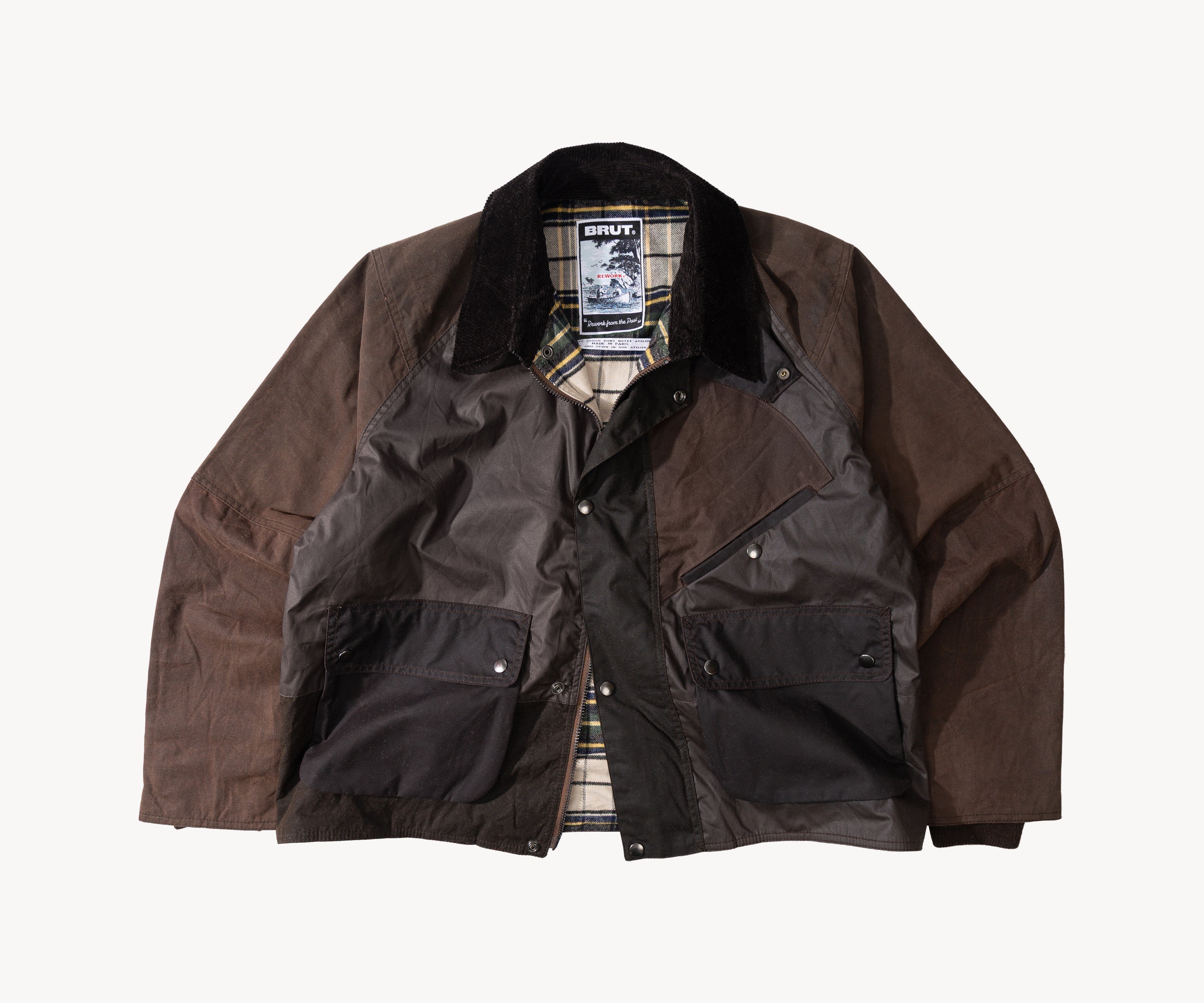 REWORK® KEEPER WAX JACKET - N° 036 Manteaux et vestes LARGE / MARRON - BRUT Clothing