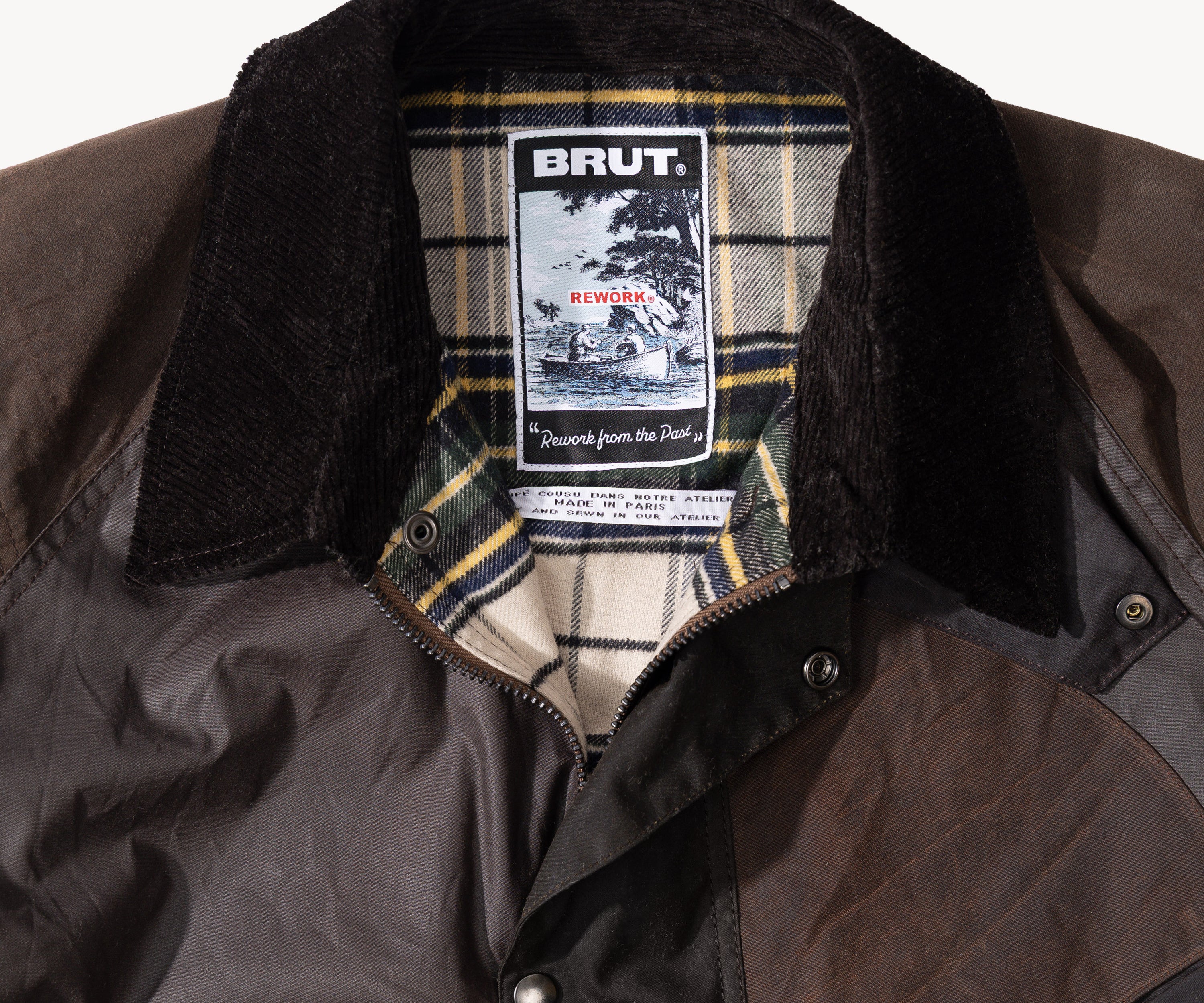 REWORK® KEEPER WAX JACKET - N° 036 Coats & Jackets LARGE / BROWN - BRUT Clothing