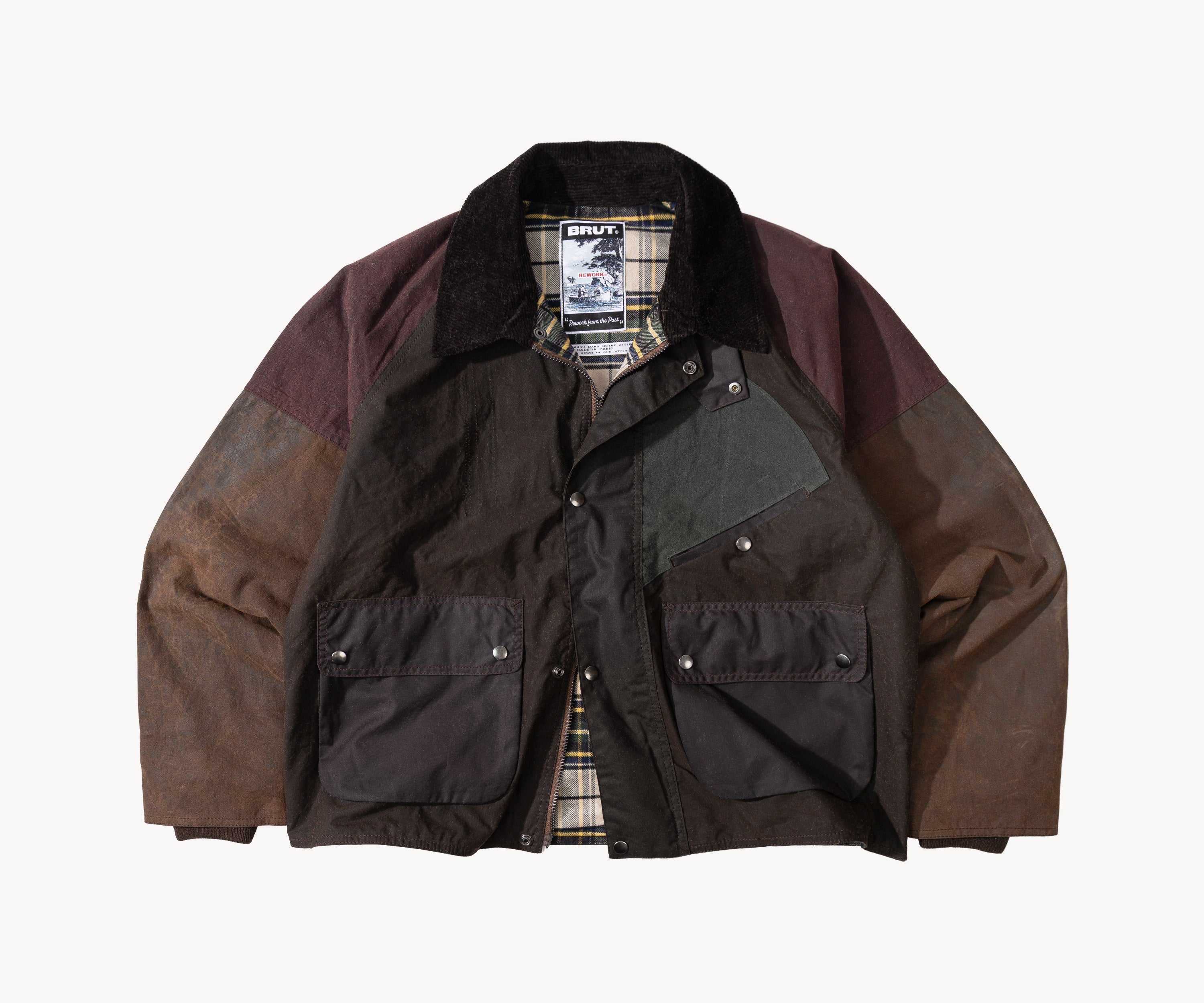 REWORK® KEEPER WAX JACKET - N° 037 Manteaux et vestes LARGE / MARRON - BRUT Clothing