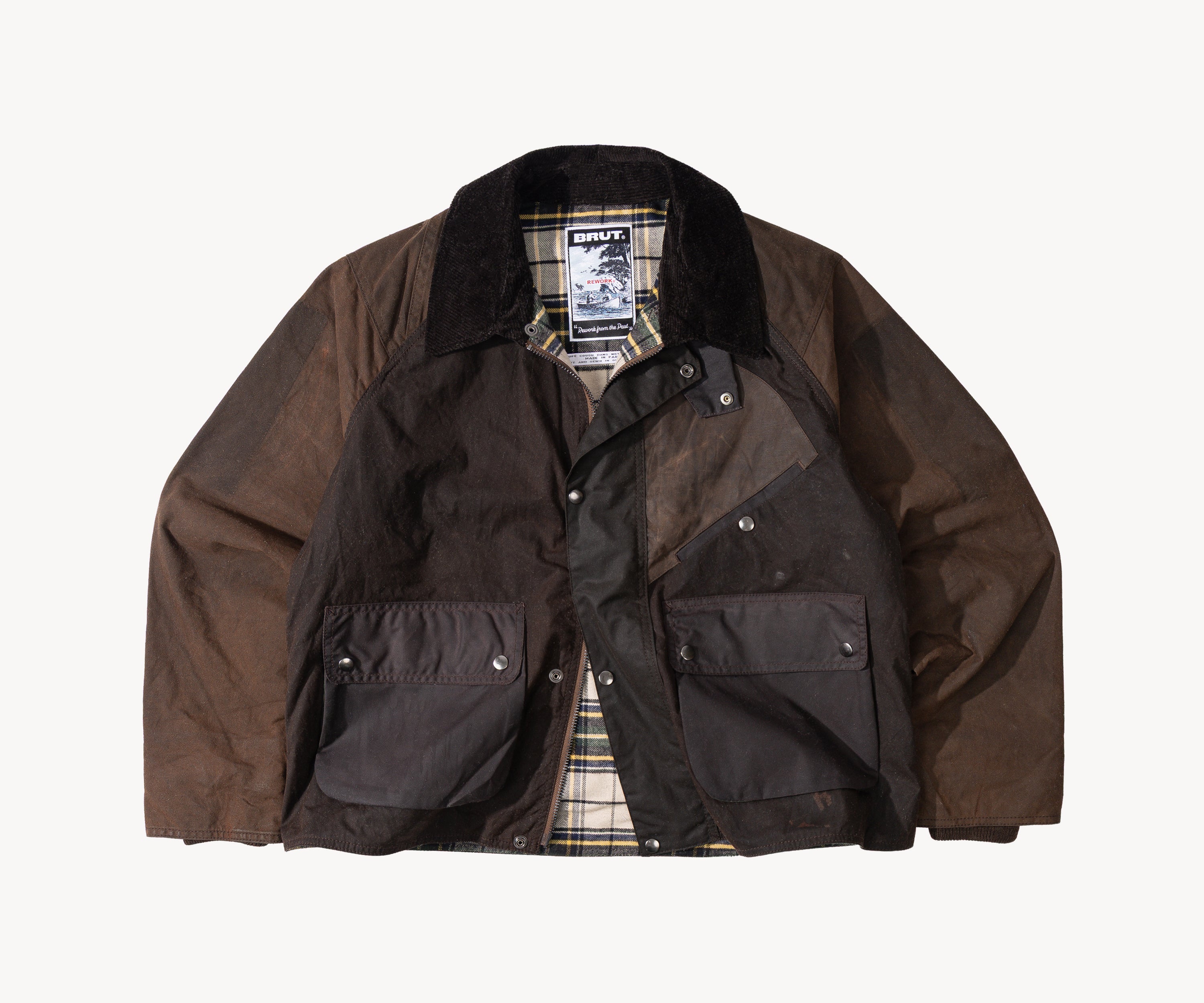 REWORK® KEEPER WAX JACKET - N° 038 Manteaux et vestes LARGE / MARRON - BRUT Clothing
