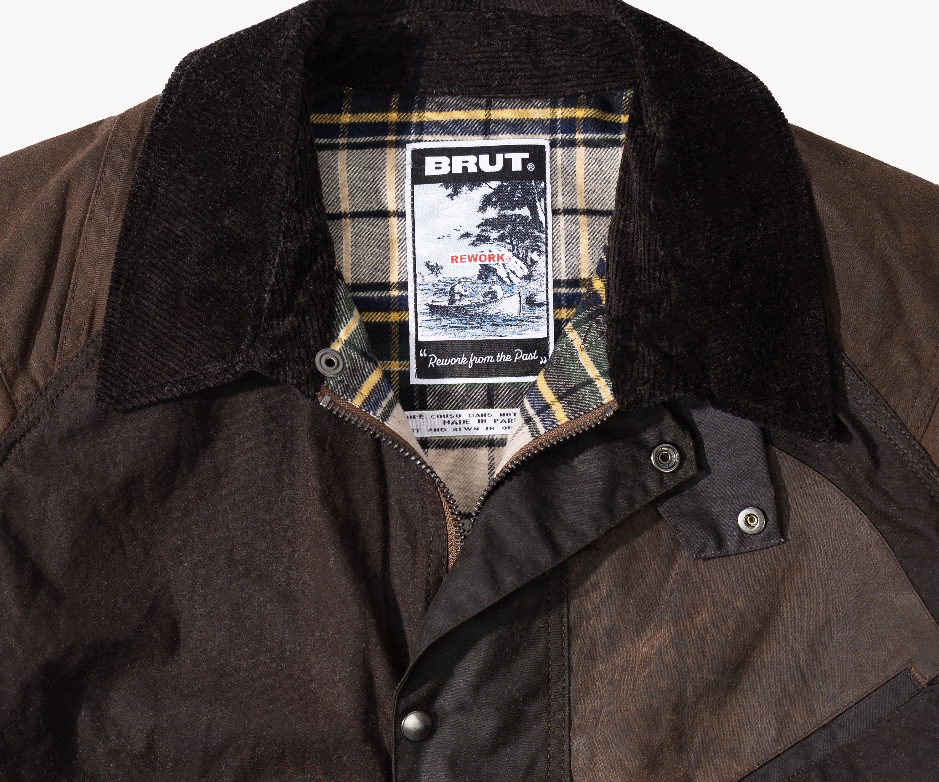REWORK® KEEPER WAX JACKET - N° 038 Coats & Jackets LARGE / BROWN - BRUT Clothing