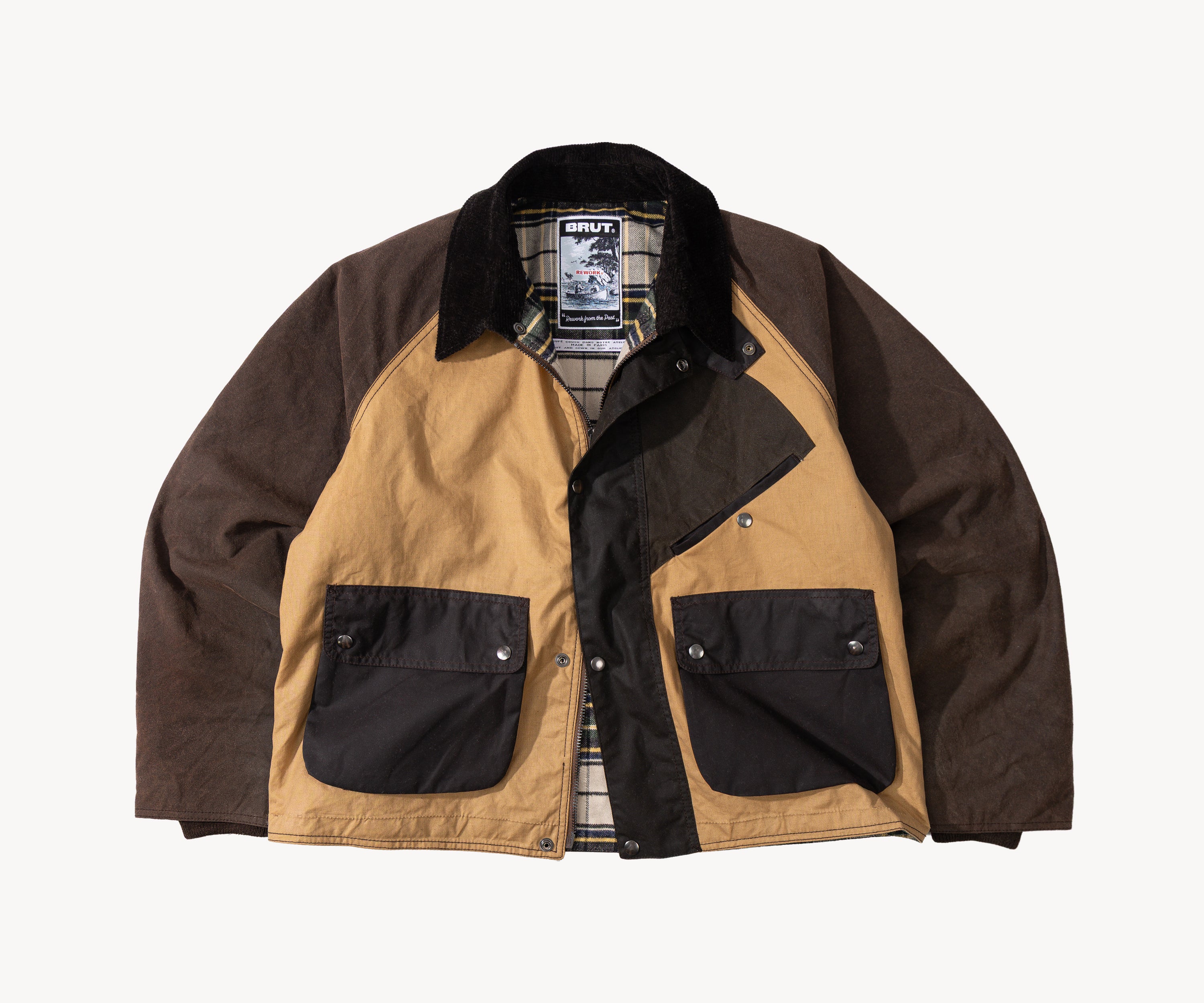 REWORK® KEEPER WAX JACKET - N° 042 Coats & Jackets LARGE / BROWN - BRUT Clothing