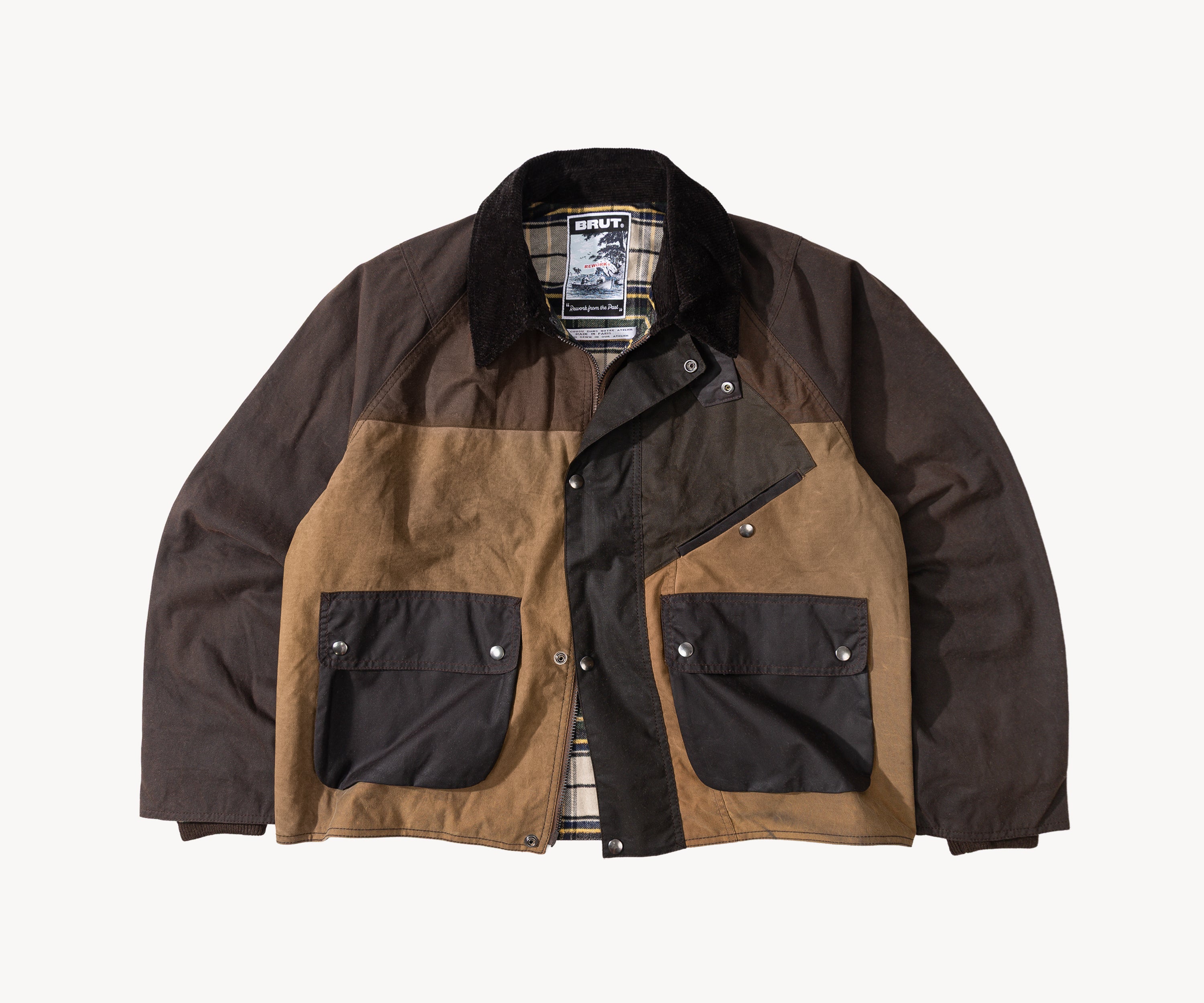 REWORK® KEEPER WAX JACKET - N° 043 Manteaux et vestes LARGE / MARRON - BRUT Clothing