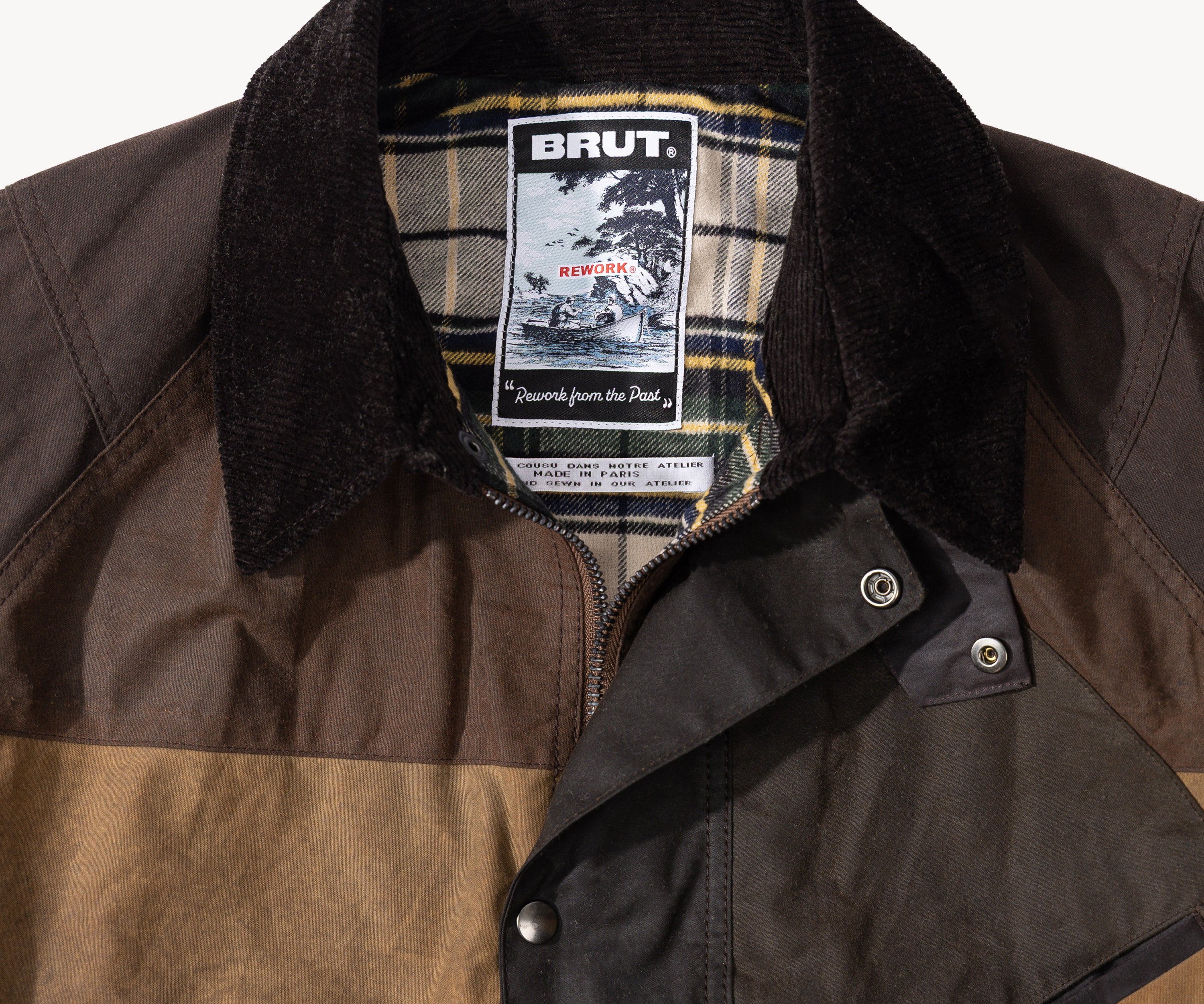 REWORK® KEEPER WAX JACKET - N° 043 Coats & Jackets LARGE / BROWN - BRUT Clothing
