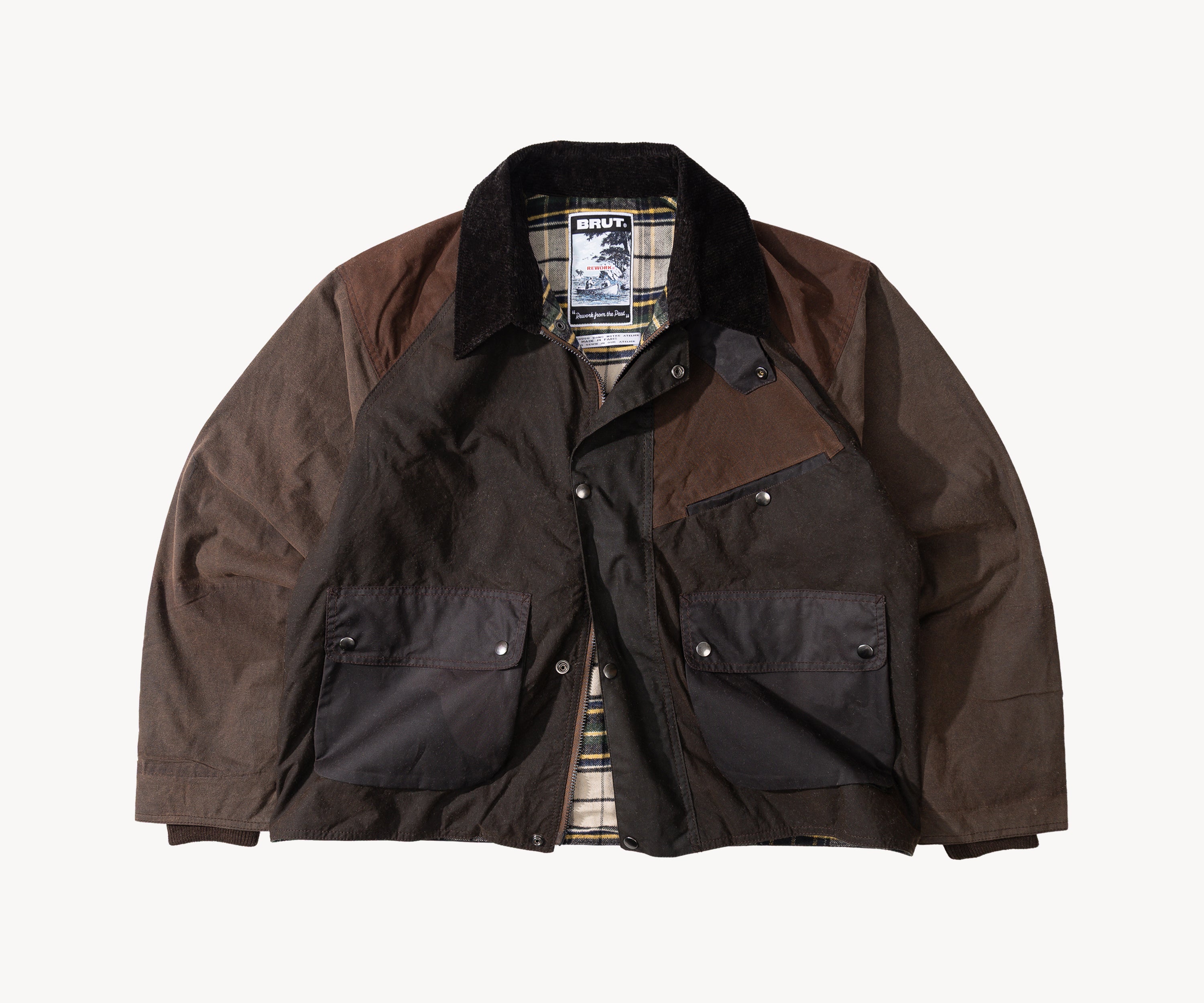 REWORK® KEEPER WAX JACKET - N° 035 Coats & Jackets LARGE / BROWN - BRUT Clothing