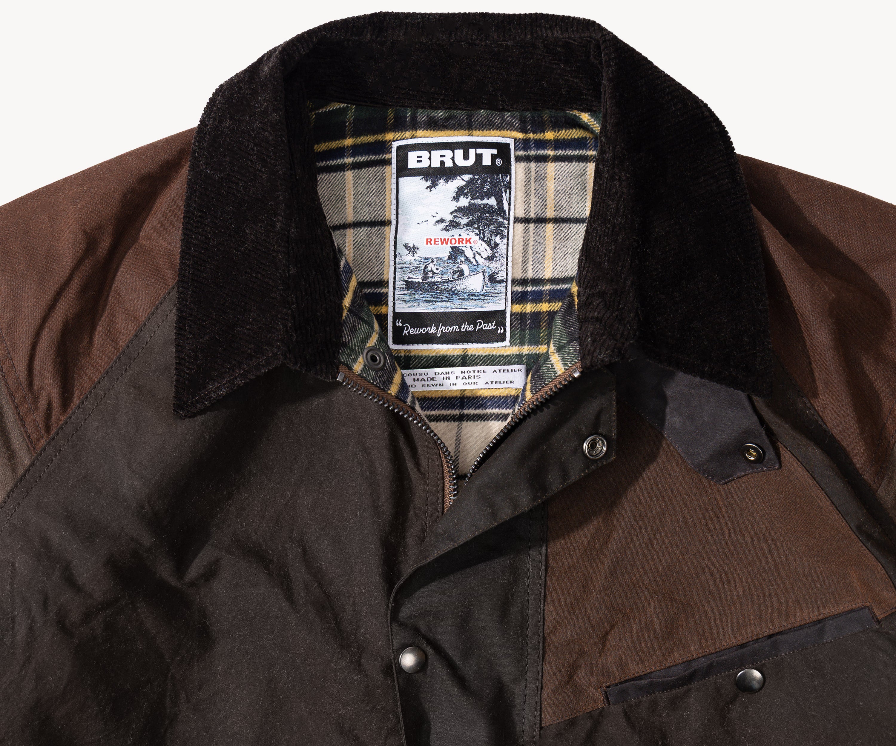 REWORK® KEEPER WAX JACKET - N° 035 Coats & Jackets LARGE / BROWN - BRUT Clothing