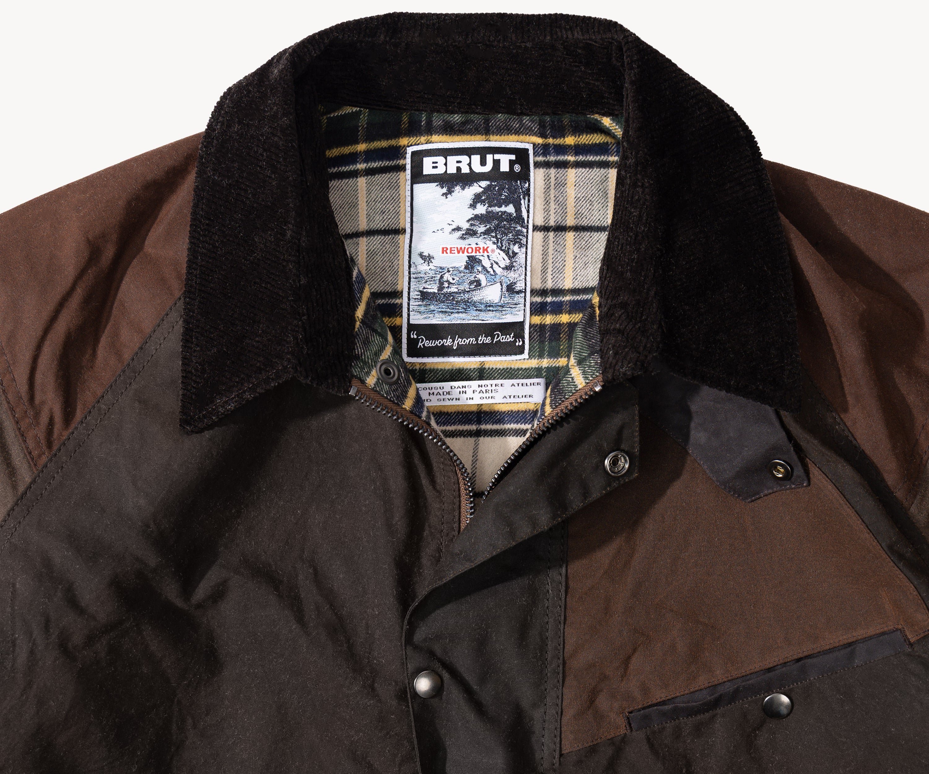 REWORK® KEEPER WAX JACKET - N° 035 Coats & Jackets LARGE / BROWN - BRUT Clothing