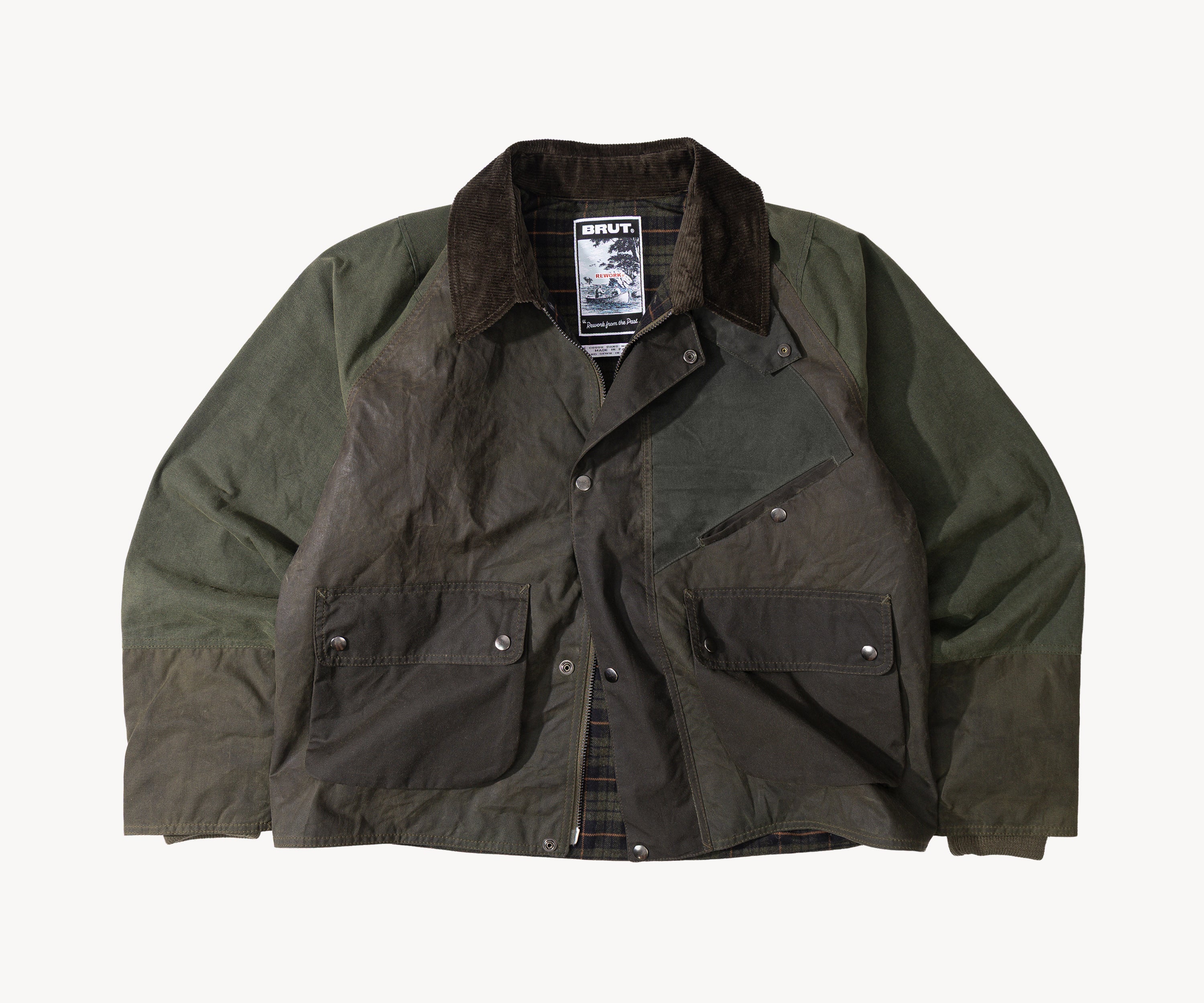 REWORK® KEEPER WAX JACKET - N° 044 Coats & Jackets LARGE / GREEN - BRUT Clothing