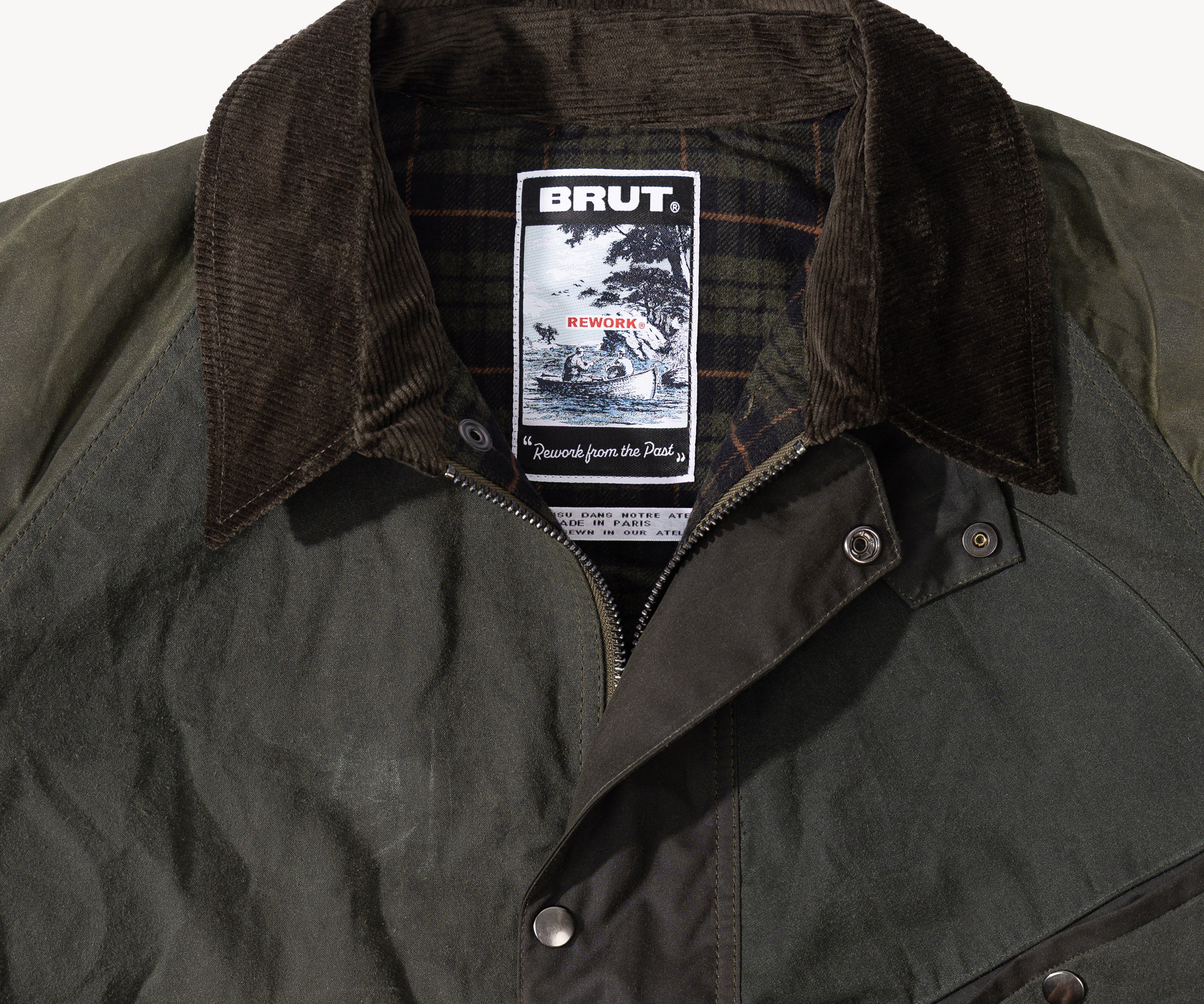 REWORK® KEEPER WAX JACKET - N° 046 Coats & Jackets LARGE / GREEN - BRUT Clothing