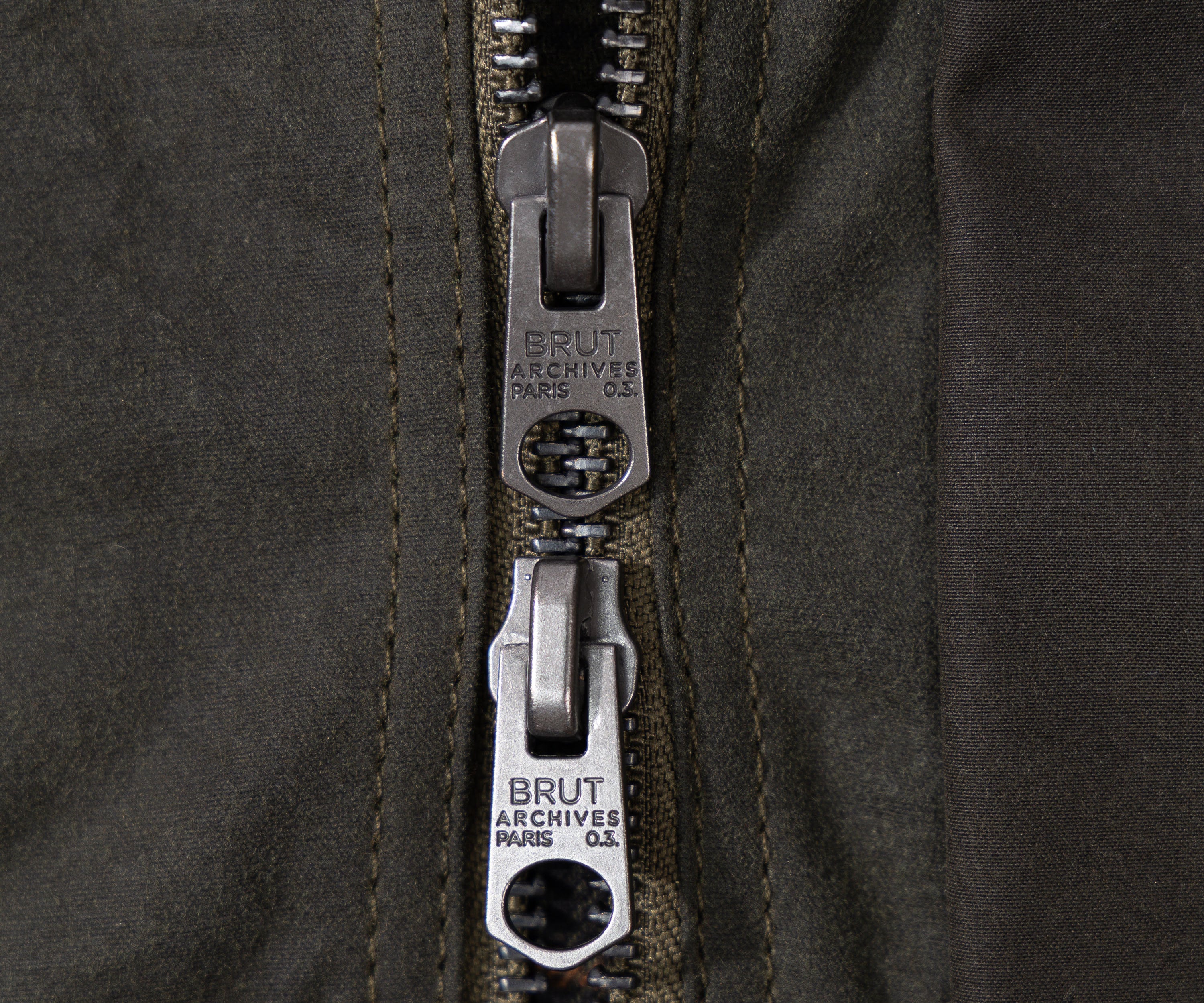REWORK® KEEPER WAX JACKET - N° 046 LARGE / VERT - BRUT Clothing