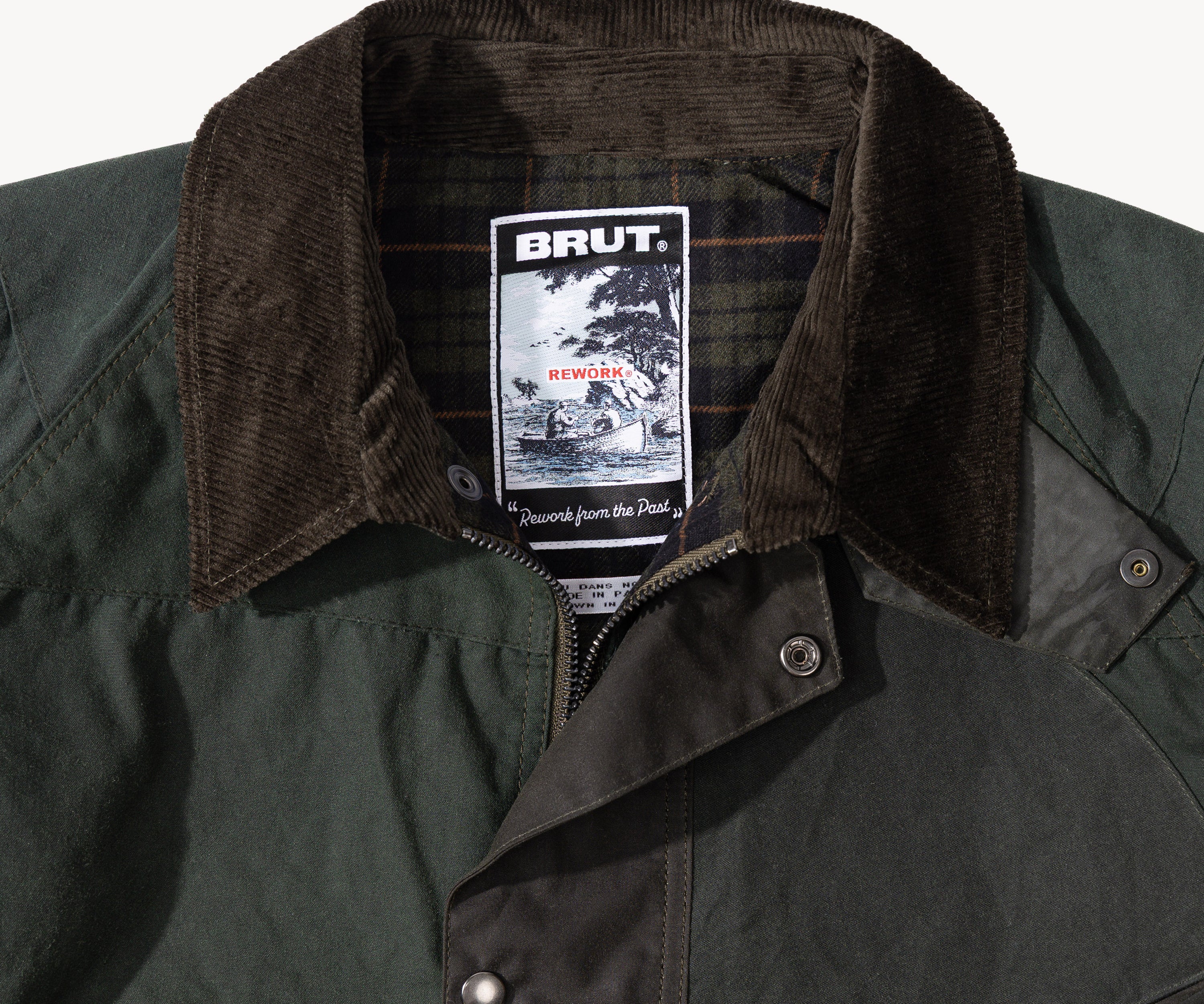 REWORK® KEEPER WAX JACKET - N° 047 Coats & Jackets LARGE / GREEN - BRUT Clothing
