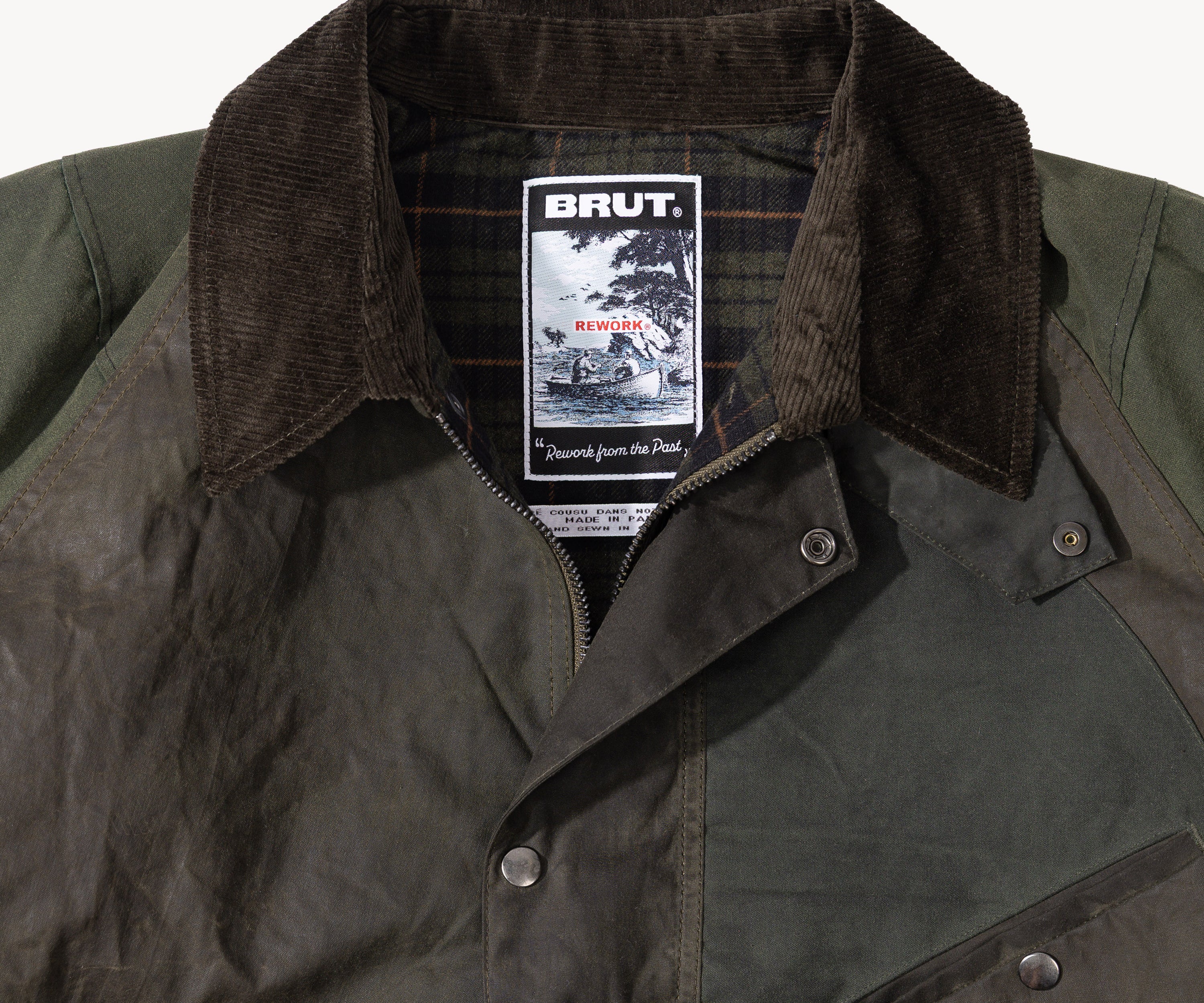 REWORK® KEEPER WAX JACKET - N° 044 Coats & Jackets LARGE / GREEN - BRUT Clothing