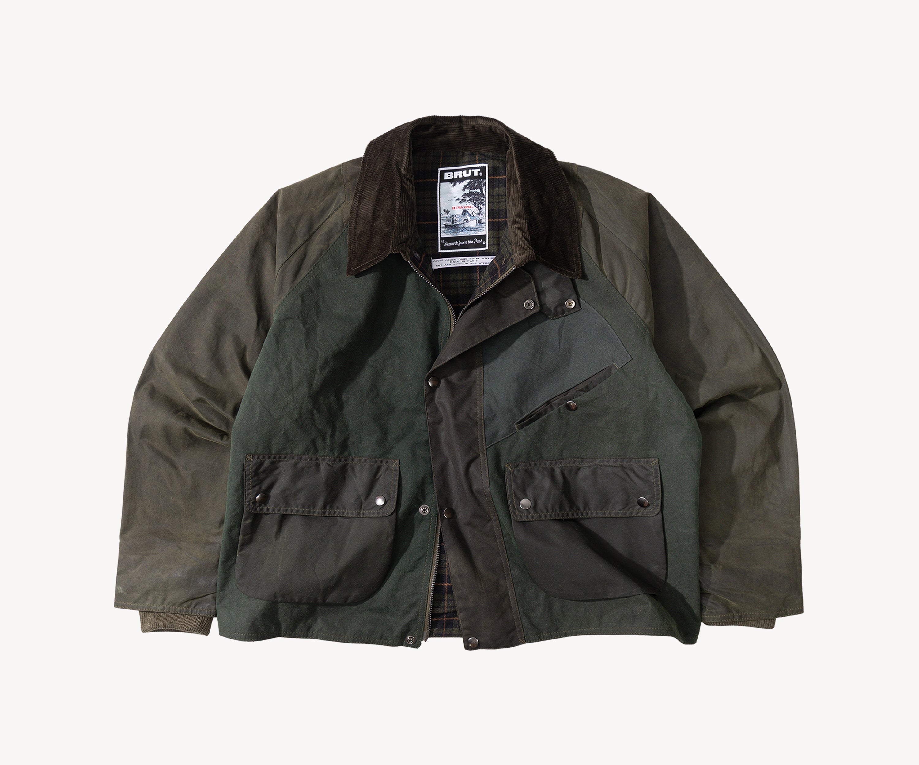 REWORK® KEEPER WAX JACKET - N° 048 Coats & Jackets LARGE / GREEN - BRUT Clothing