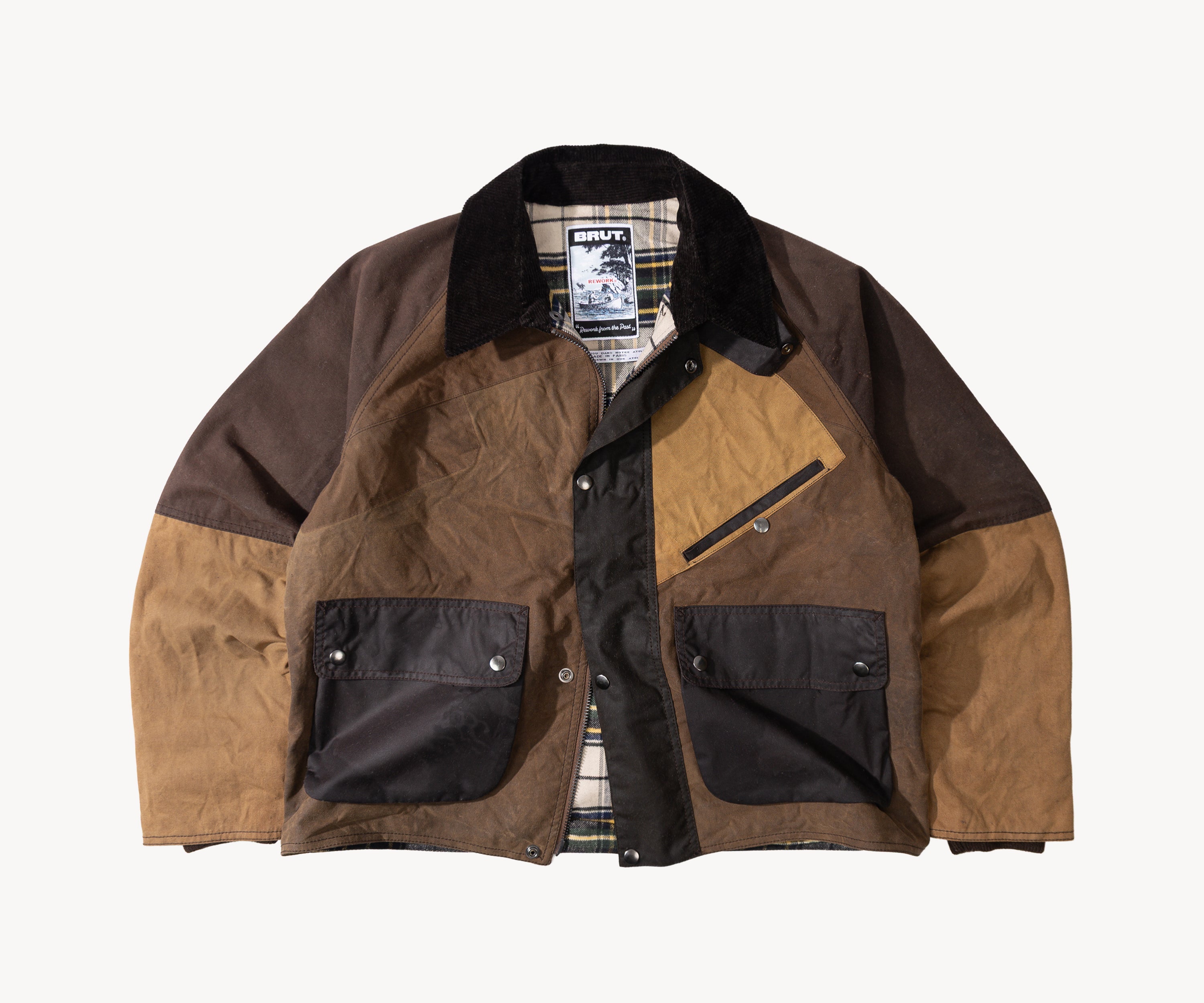 REWORK® KEEPER WAX JACKET - N° 016 MEDIUM / MARRON - BRUT Clothing