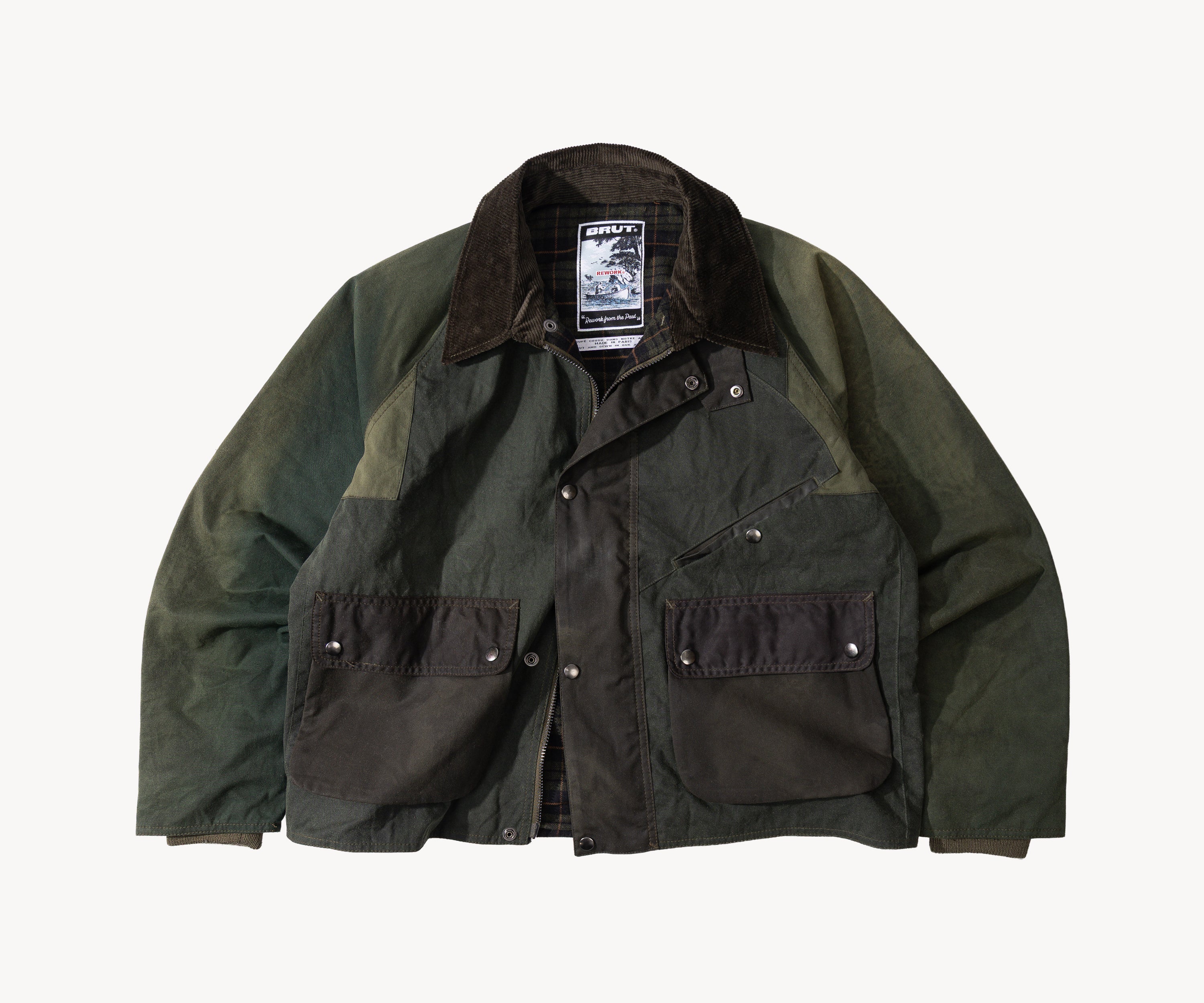 REWORK® KEEPER WAX JACKET - N° 025 Manteaux et vestes MEDIUM / VERT - BRUT Clothing