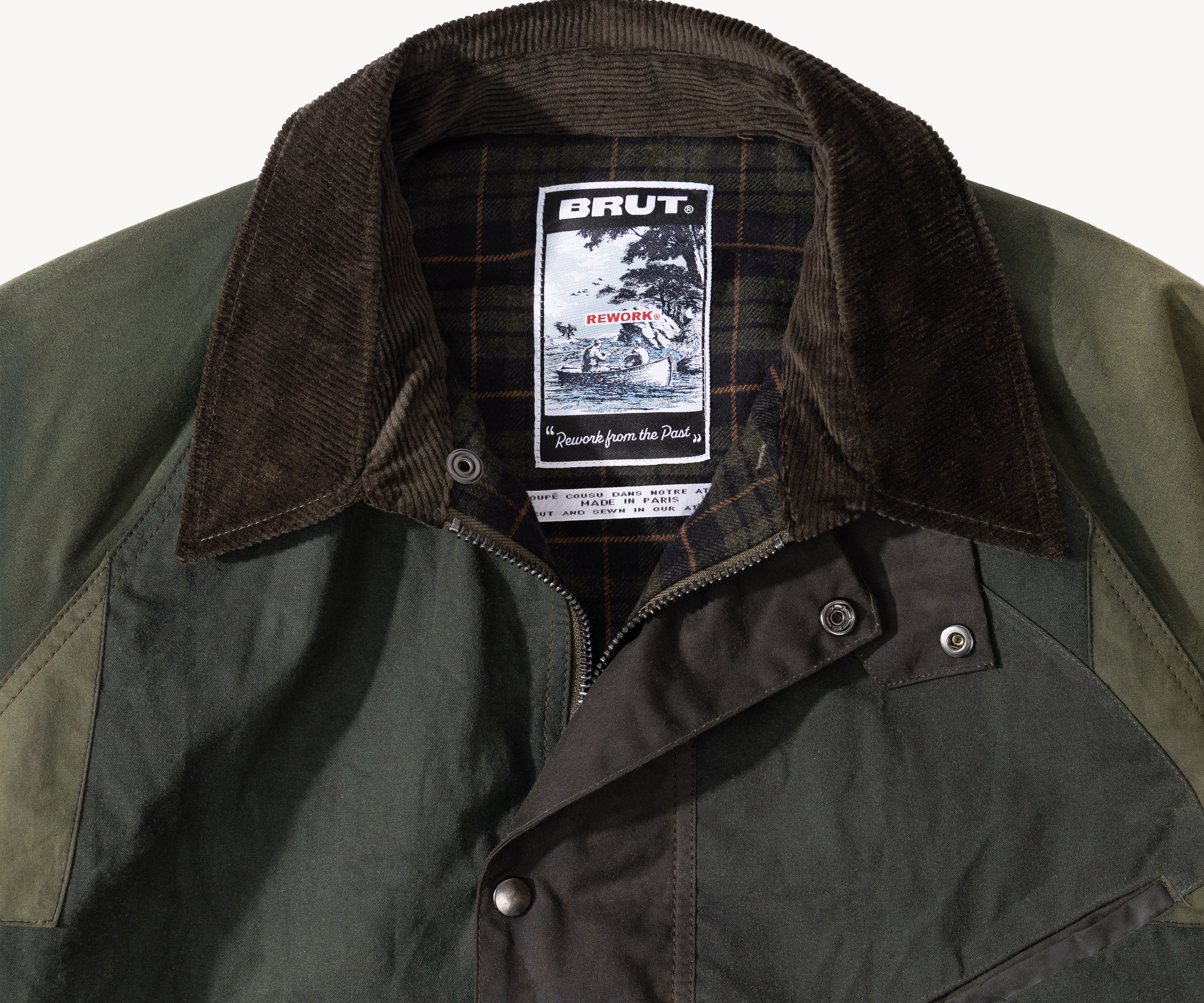 REWORK® KEEPER WAX JACKET - N° 025 Manteaux et vestes MEDIUM / VERT - BRUT Clothing