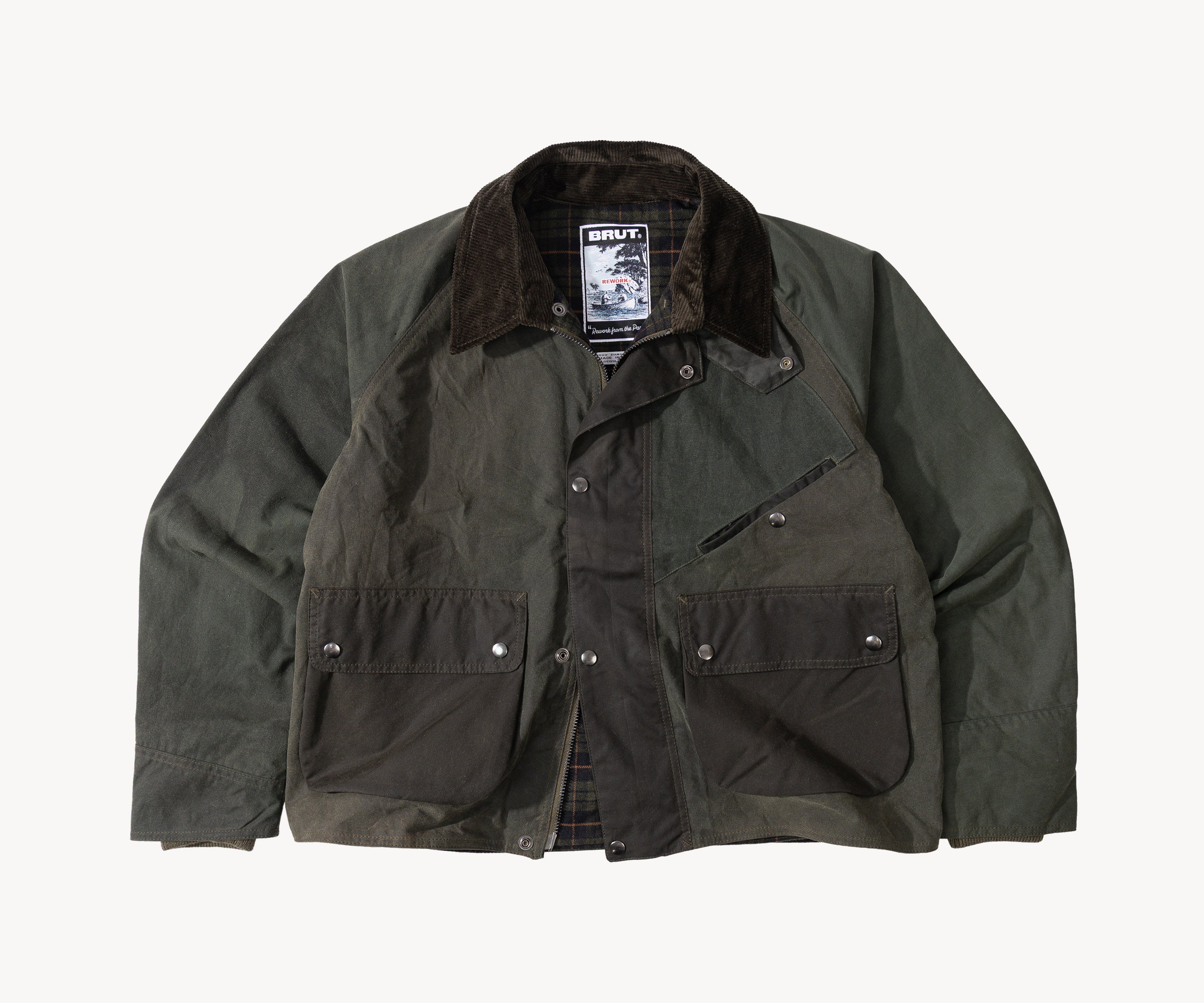REWORK® KEEPER WAX JACKET - N° 027 Manteaux et vestes MEDIUM / VERT - BRUT Clothing