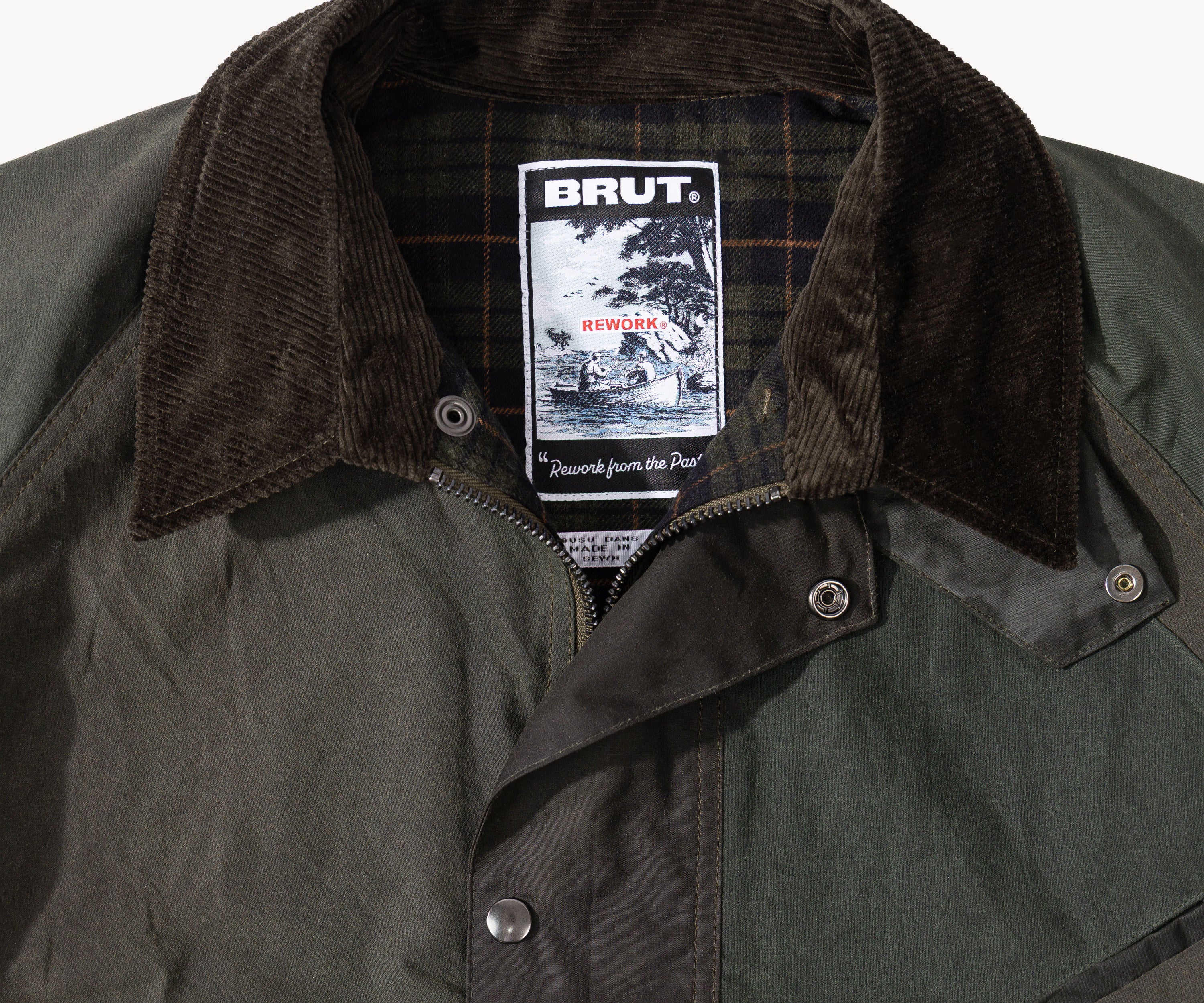 REWORK® KEEPER WAX JACKET - N° 027 Manteaux et vestes MEDIUM / VERT - BRUT Clothing