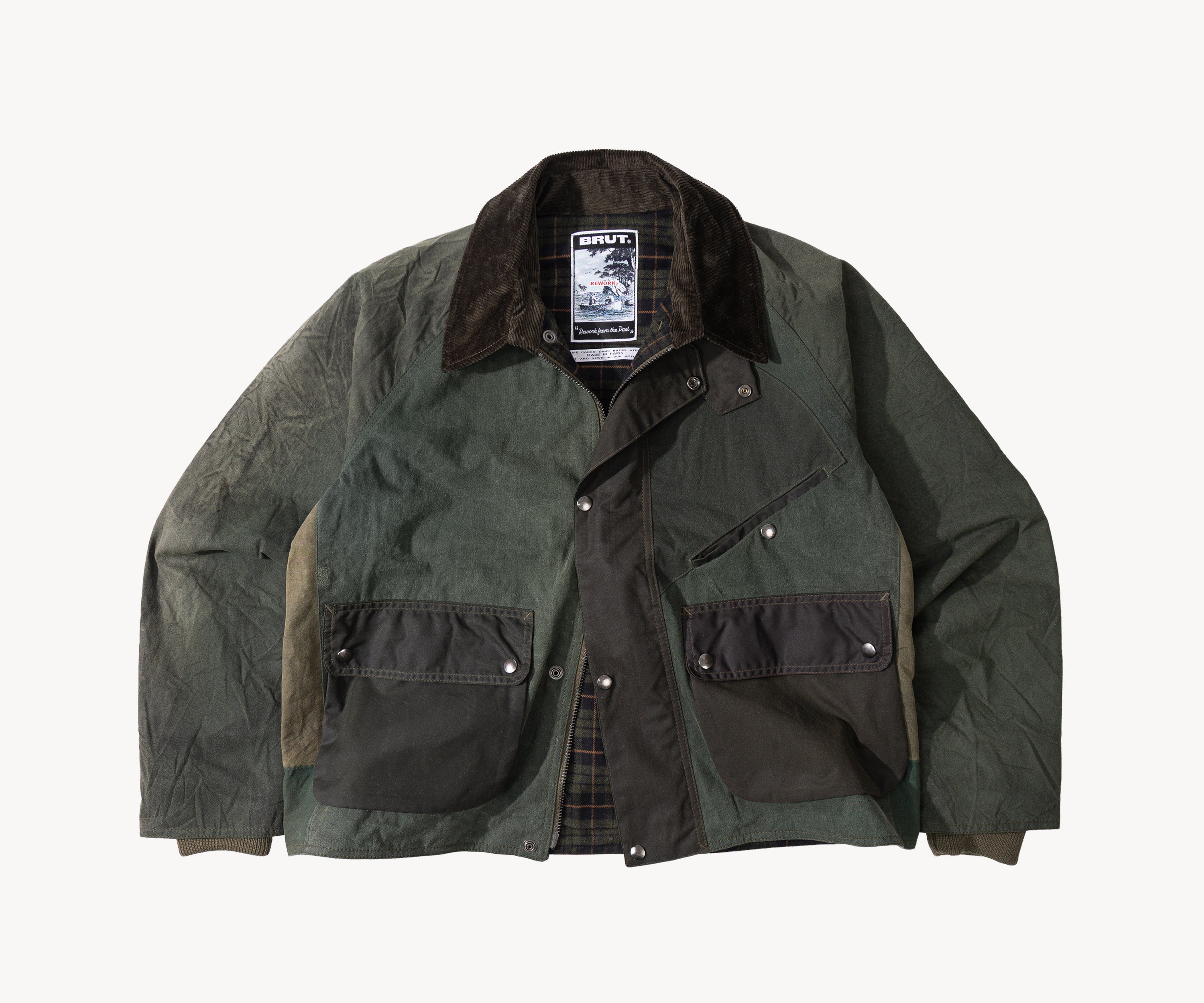 REWORK® KEEPER WAX JACKET - N° 031 Manteaux et vestes MEDIUM / VERT - BRUT Clothing