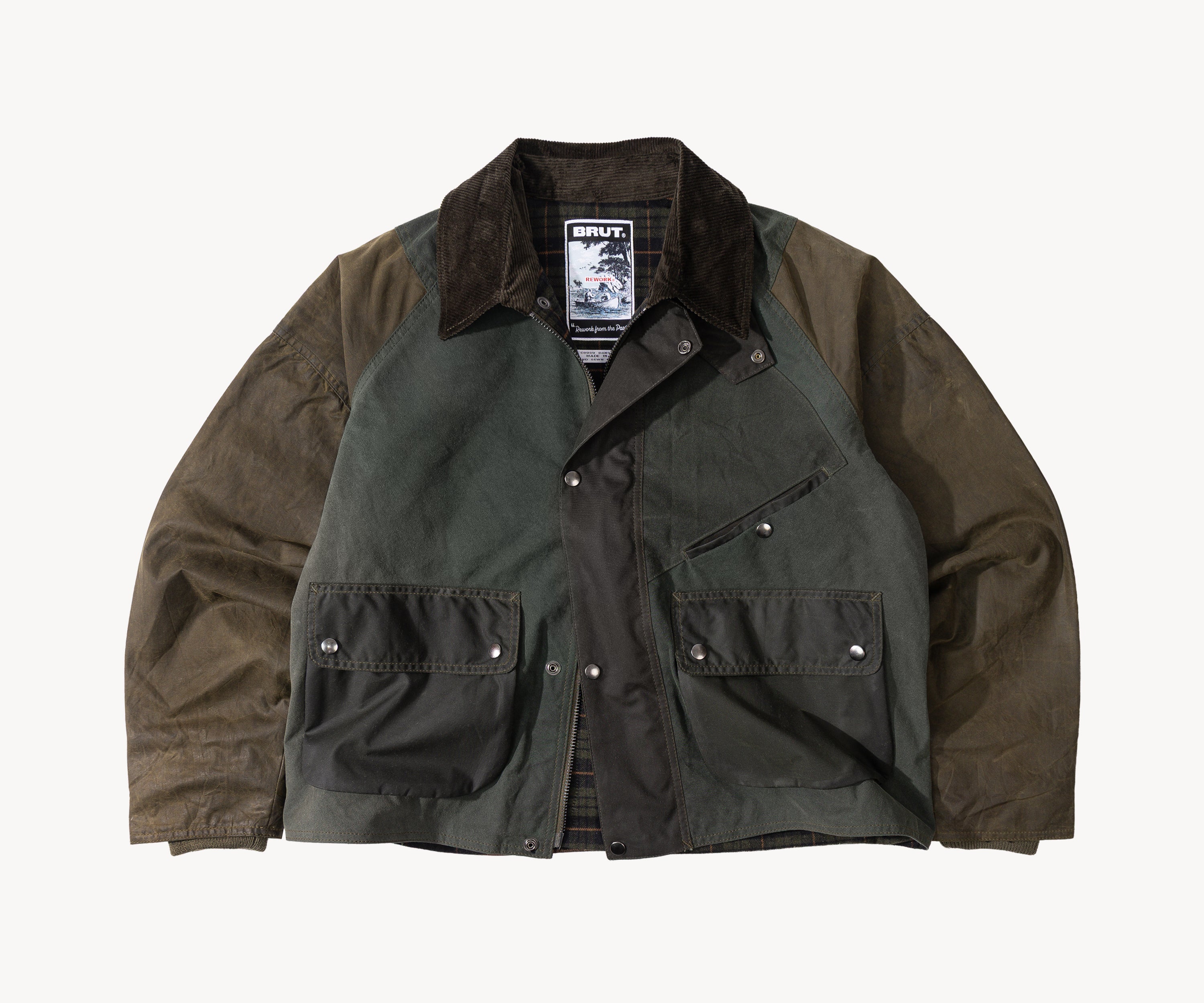 REWORK® KEEPER WAX JACKET - N° 032 Coats & Jackets MEDIUM / GREEN - BRUT Clothing