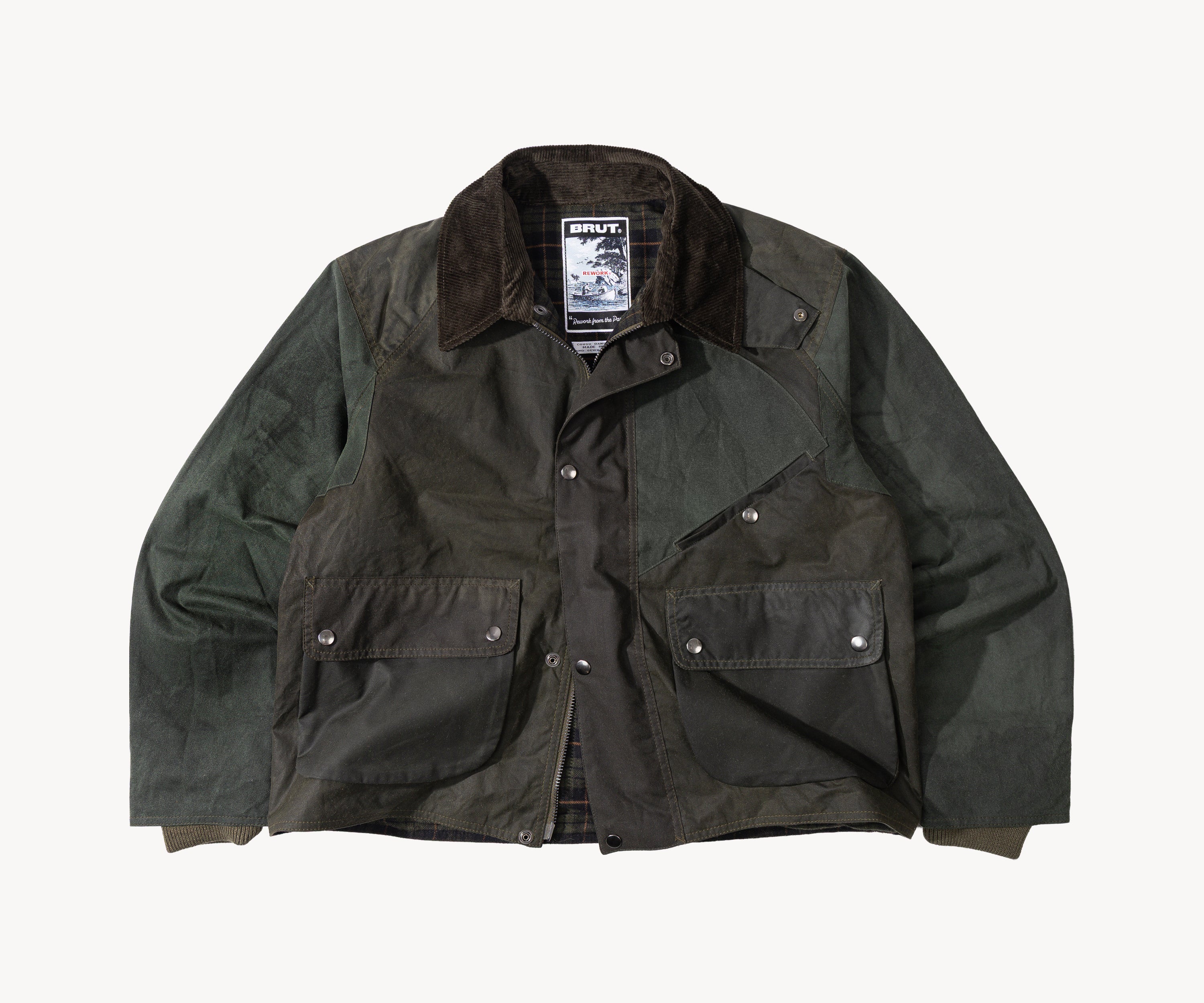 REWORK® KEEPER WAX JACKET - N° 033 Coats & Jackets MEDIUM / GREEN - BRUT Clothing