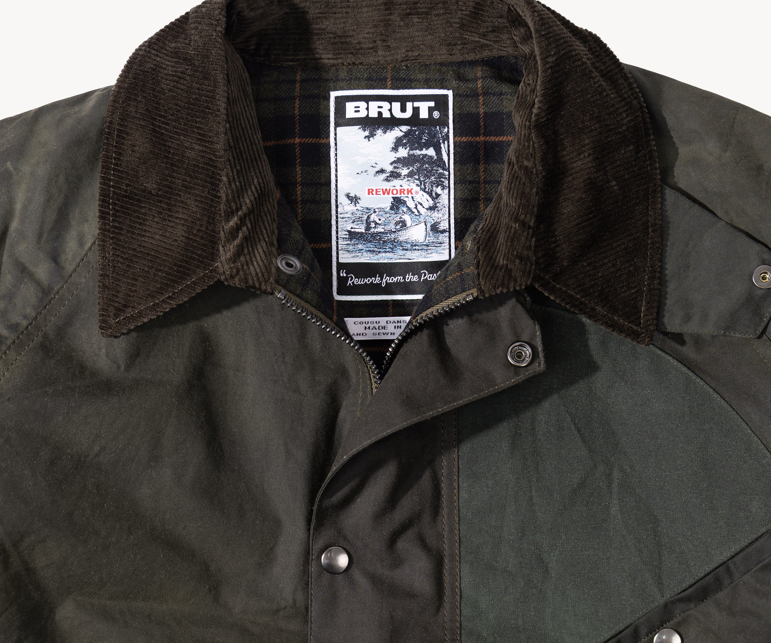 REWORK® KEEPER WAX JACKET - N° 033 Coats & Jackets MEDIUM / GREEN - BRUT Clothing