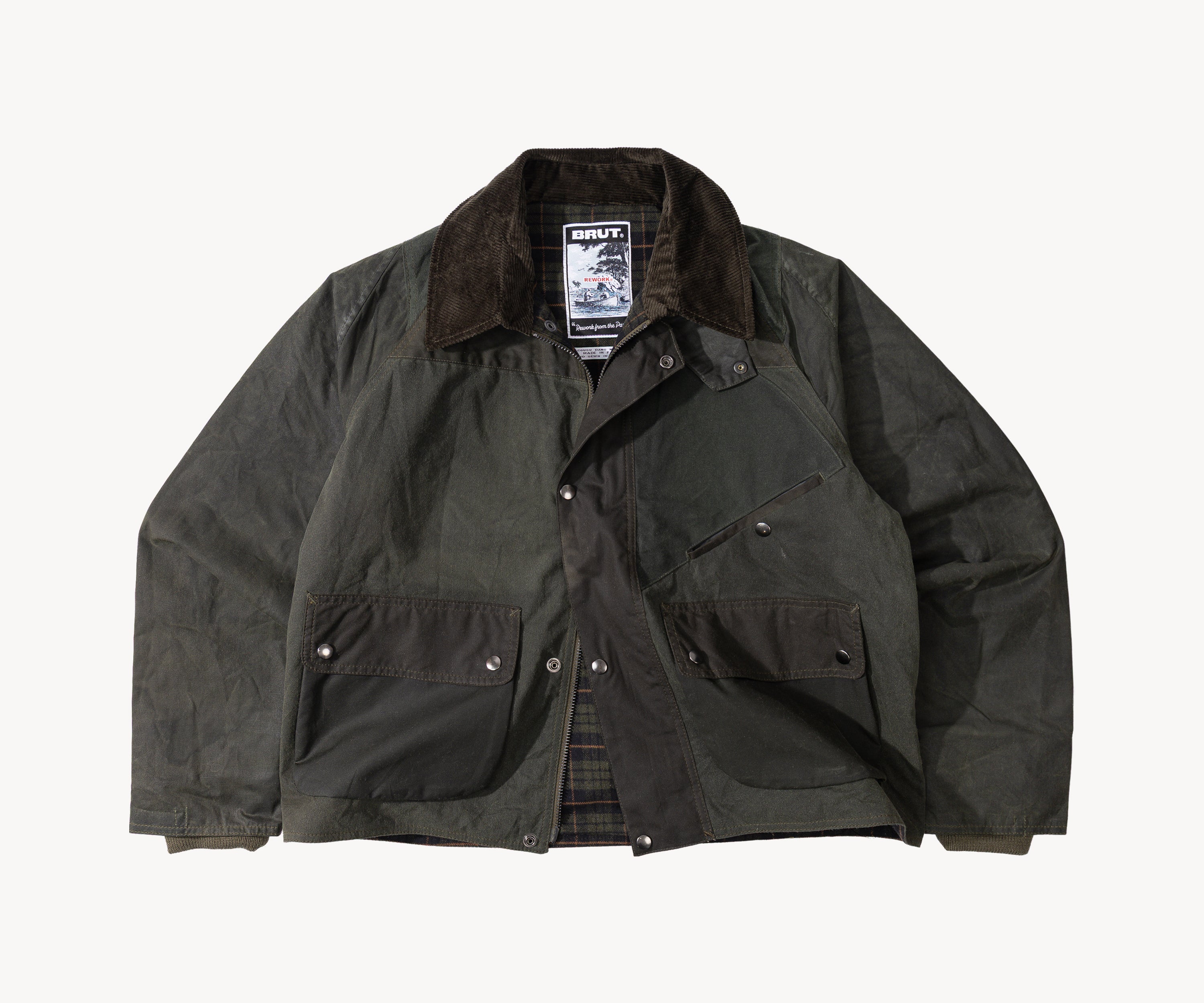 REWORK® KEEPER WAX JACKET - N° 024 Manteaux et vestes MEDIUM / VERT - BRUT Clothing