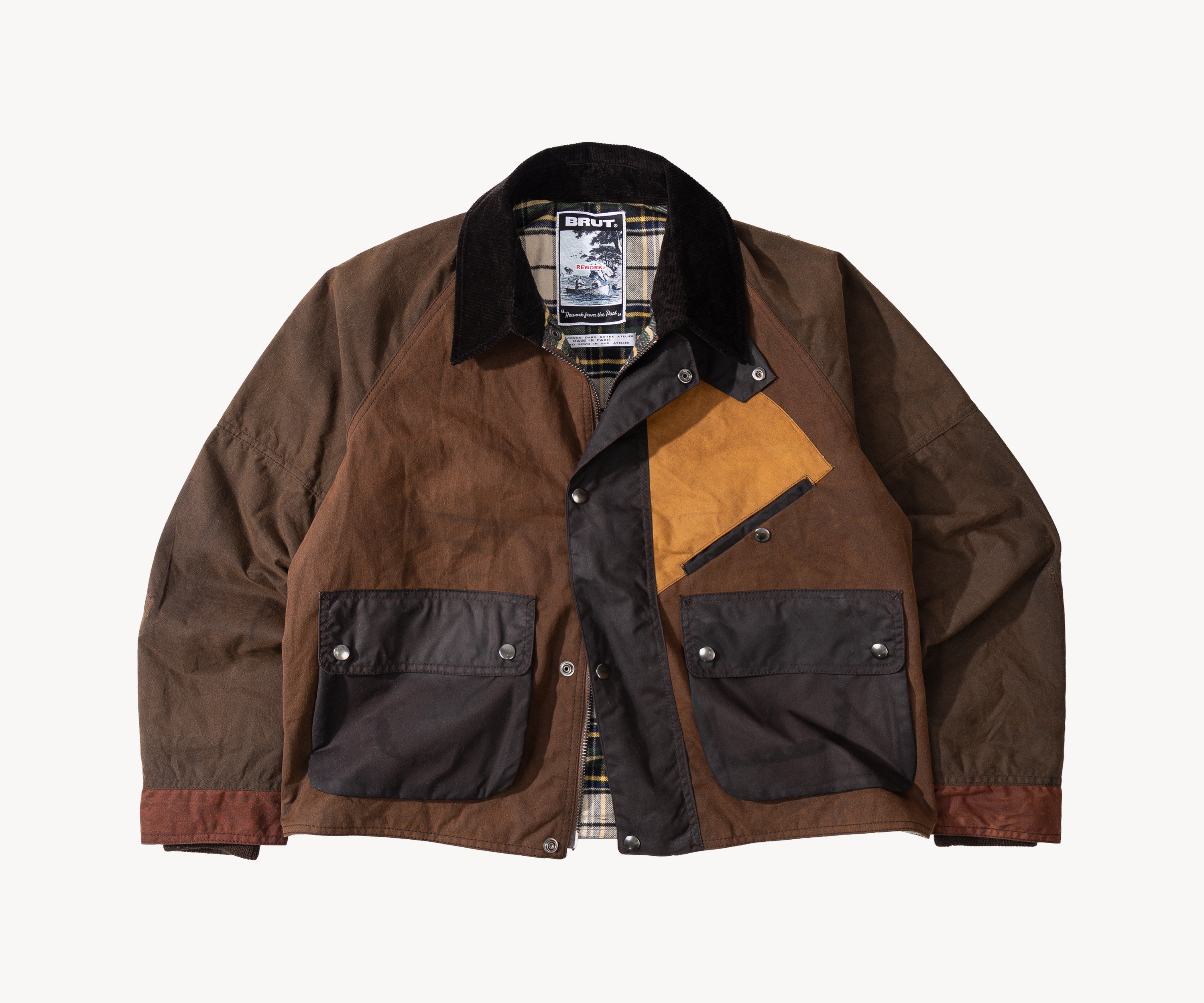 REWORK® KEEPER WAX JACKET - N° 003 Manteaux et vestes SMALL / MARRON - BRUT Clothing