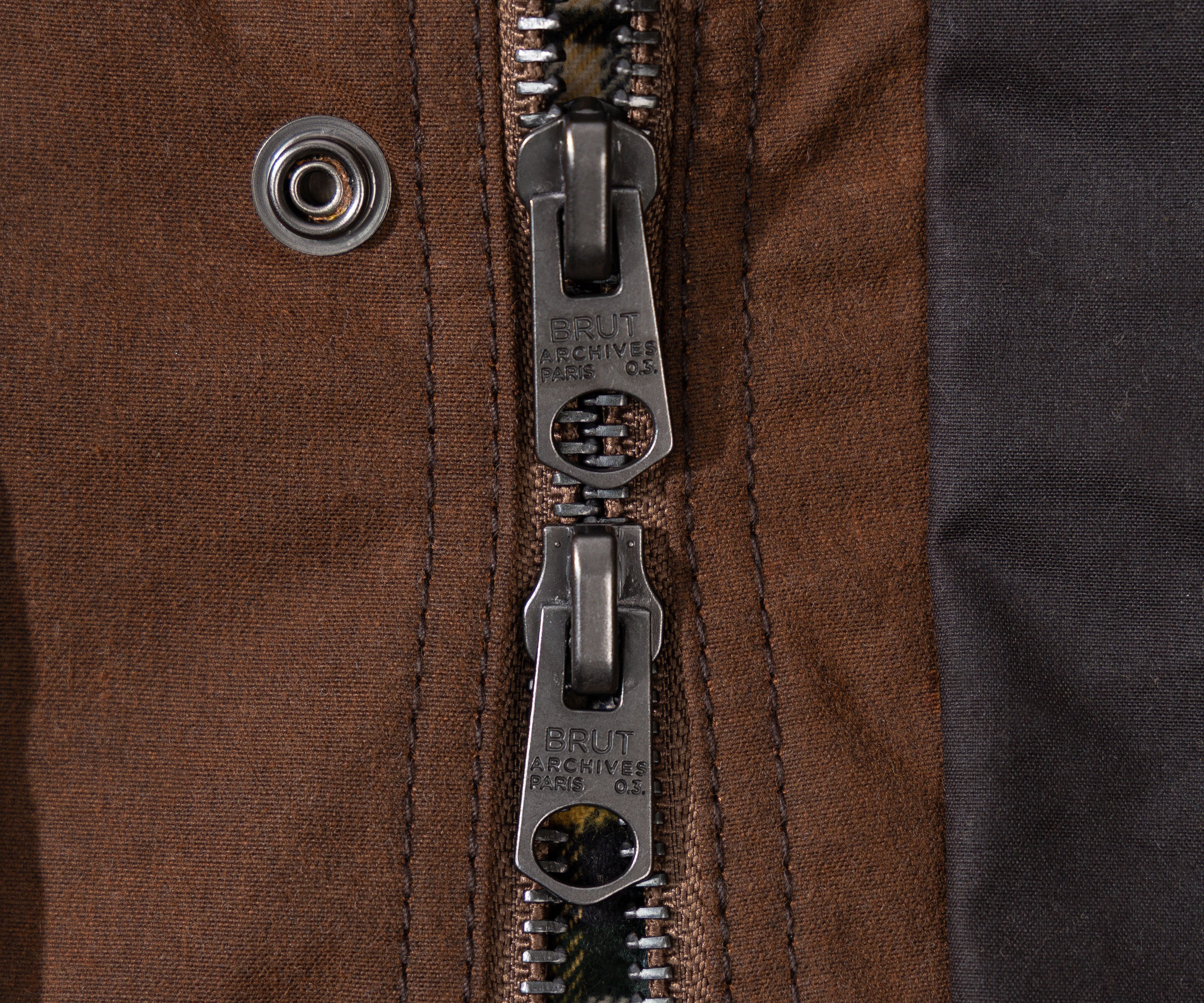REWORK® KEEPER WAX JACKET - N° 003 Manteaux et vestes SMALL / MARRON - BRUT Clothing