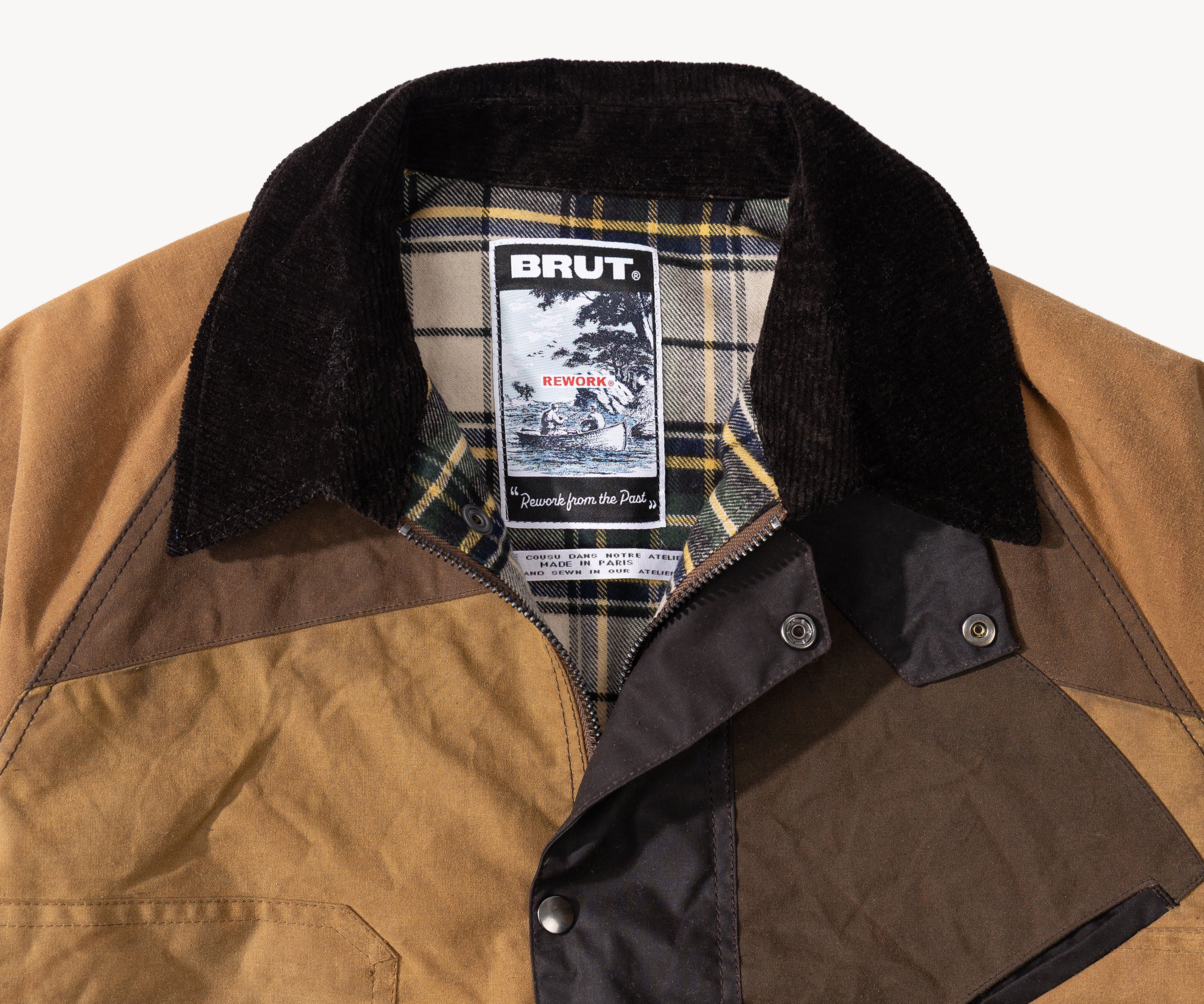 REWORK® KEEPER WAX JACKET - N° 004 Coats & Jackets SMALL / BROWN - BRUT Clothing