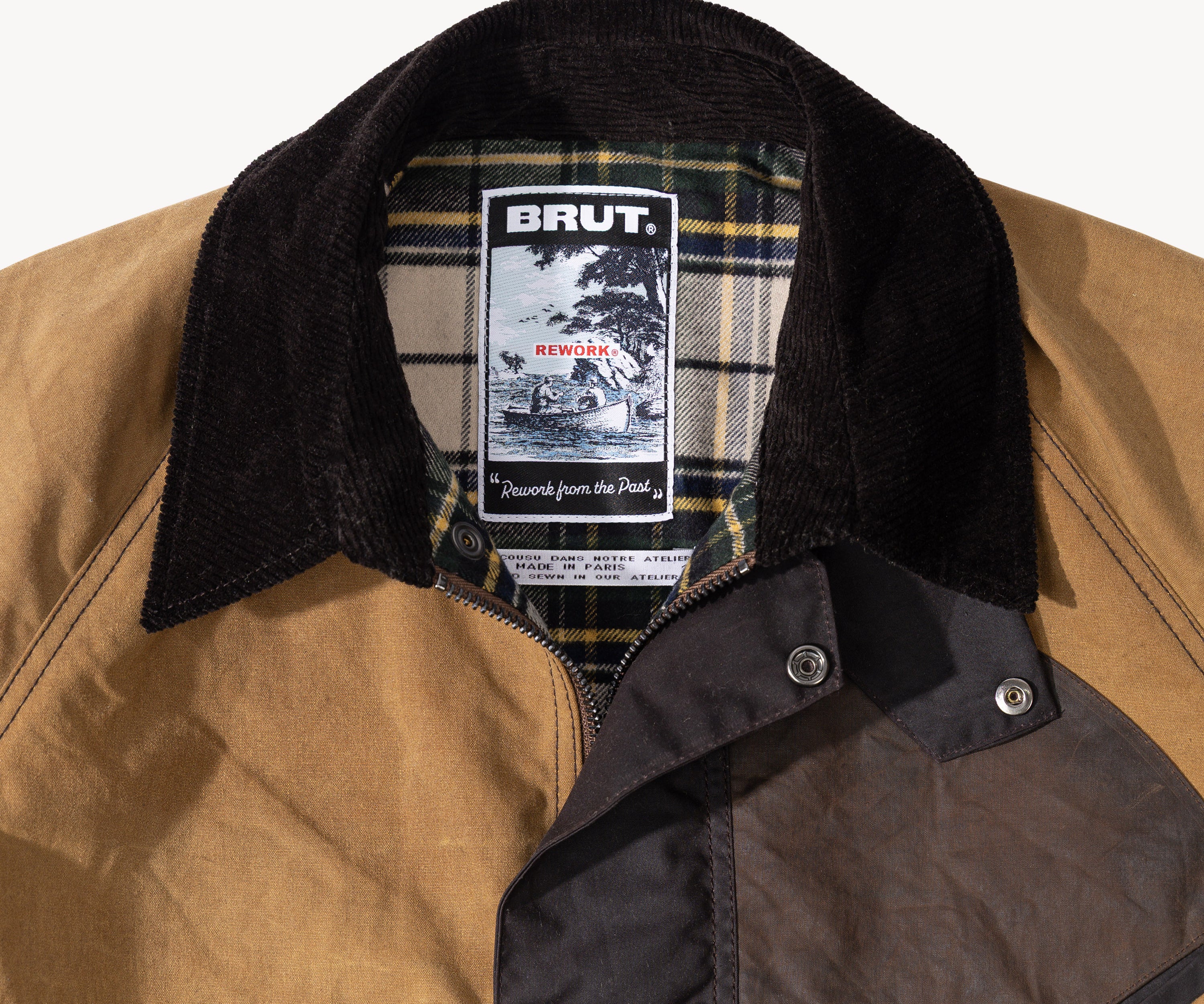 REWORK® KEEPER WAX JACKET - N° 001 Coats & Jackets SMALL / BROWN - BRUT Clothing