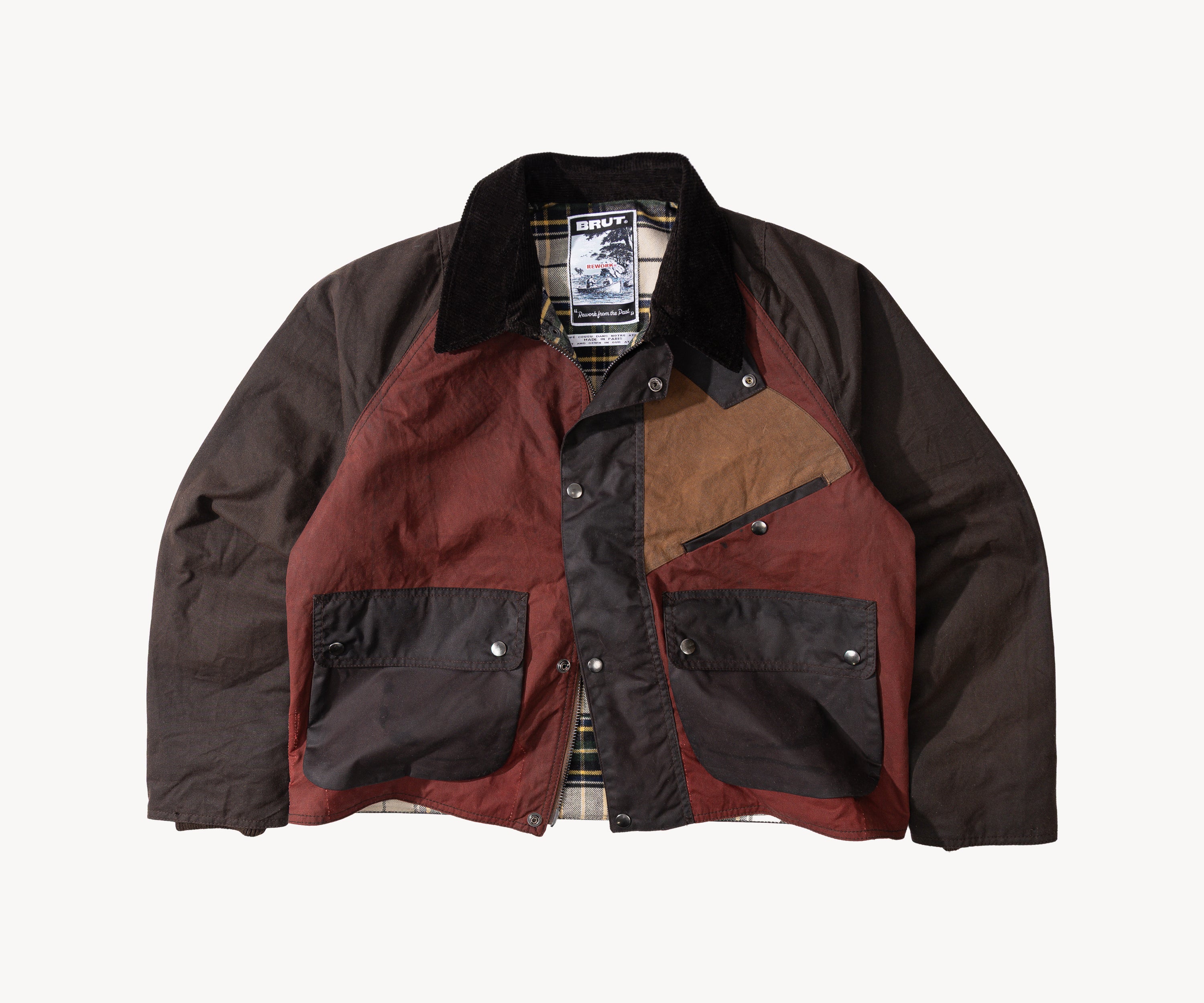 REWORK® KEEPER WAX JACKET - N° 005 Manteaux et vestes SMALL / MARRON - BRUT Clothing